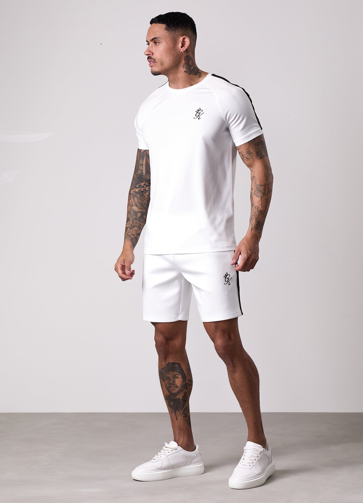 Gym King Core Plus Poly Short - White