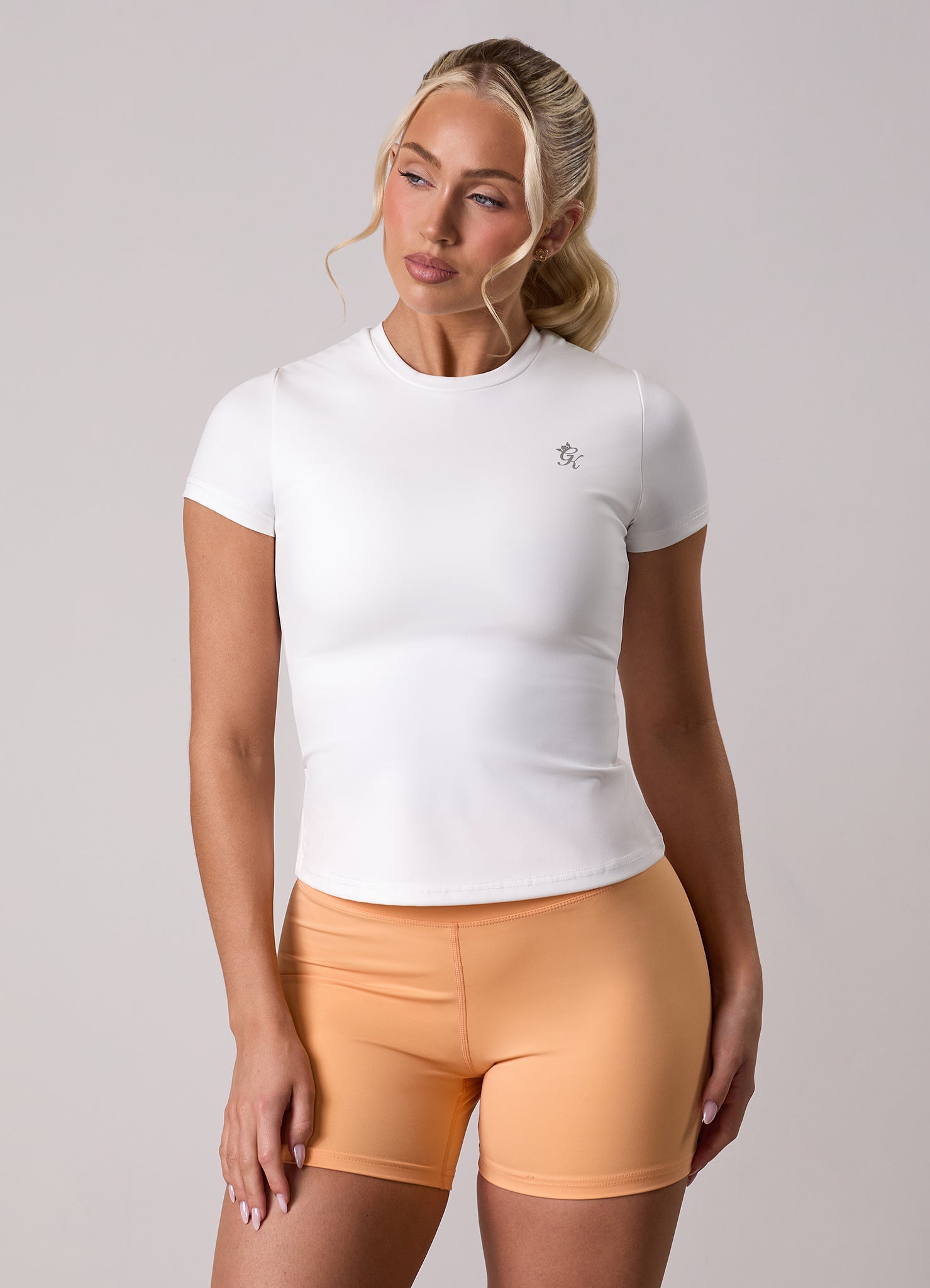 Gym King 365 Built-In Bra Tee - White
