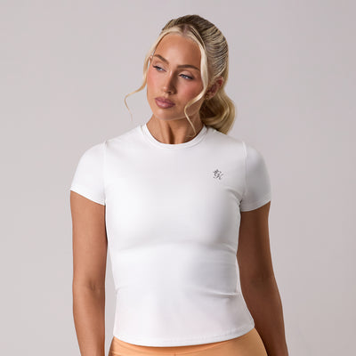 Gym King 365 Built-In Bra Tee - White