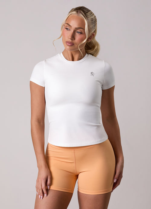 Gym King 365 Built-In Bra Tee - White