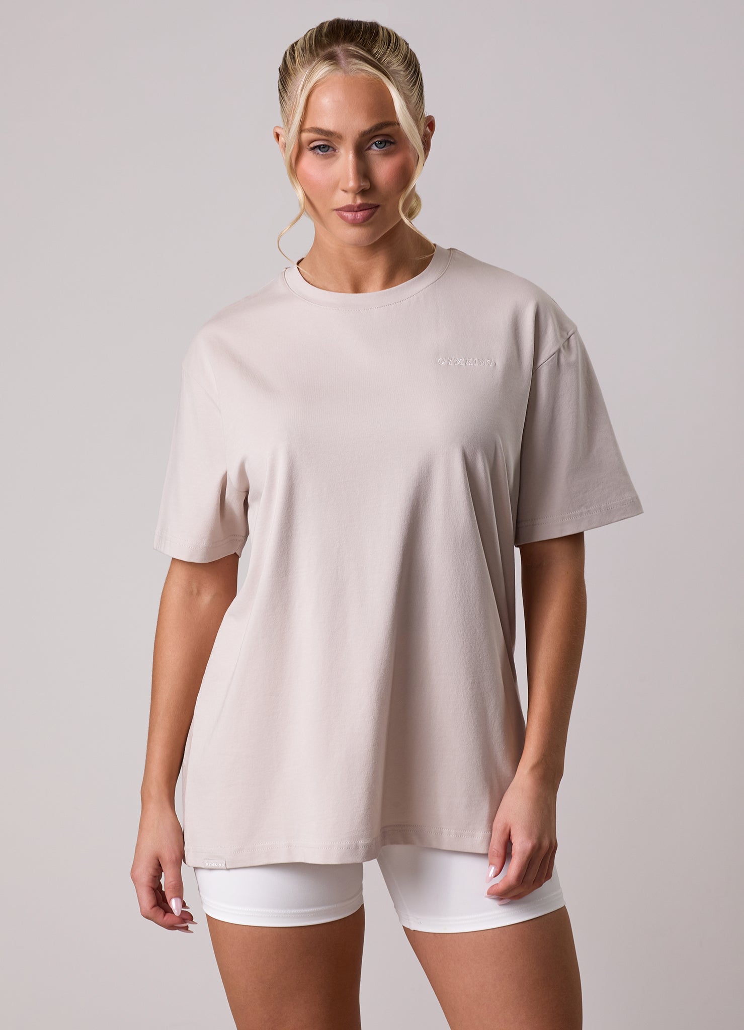 Gym King 365 Boyfriend Jersey Tee - Pebble