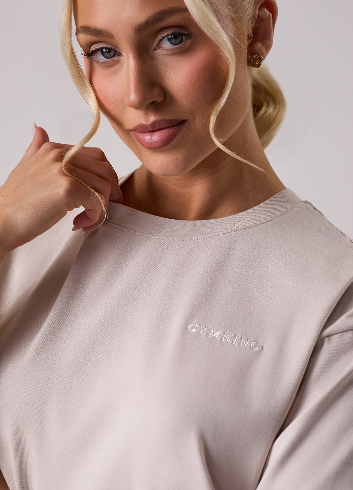 Gym King 365 Boyfriend Jersey Tee - Pebble