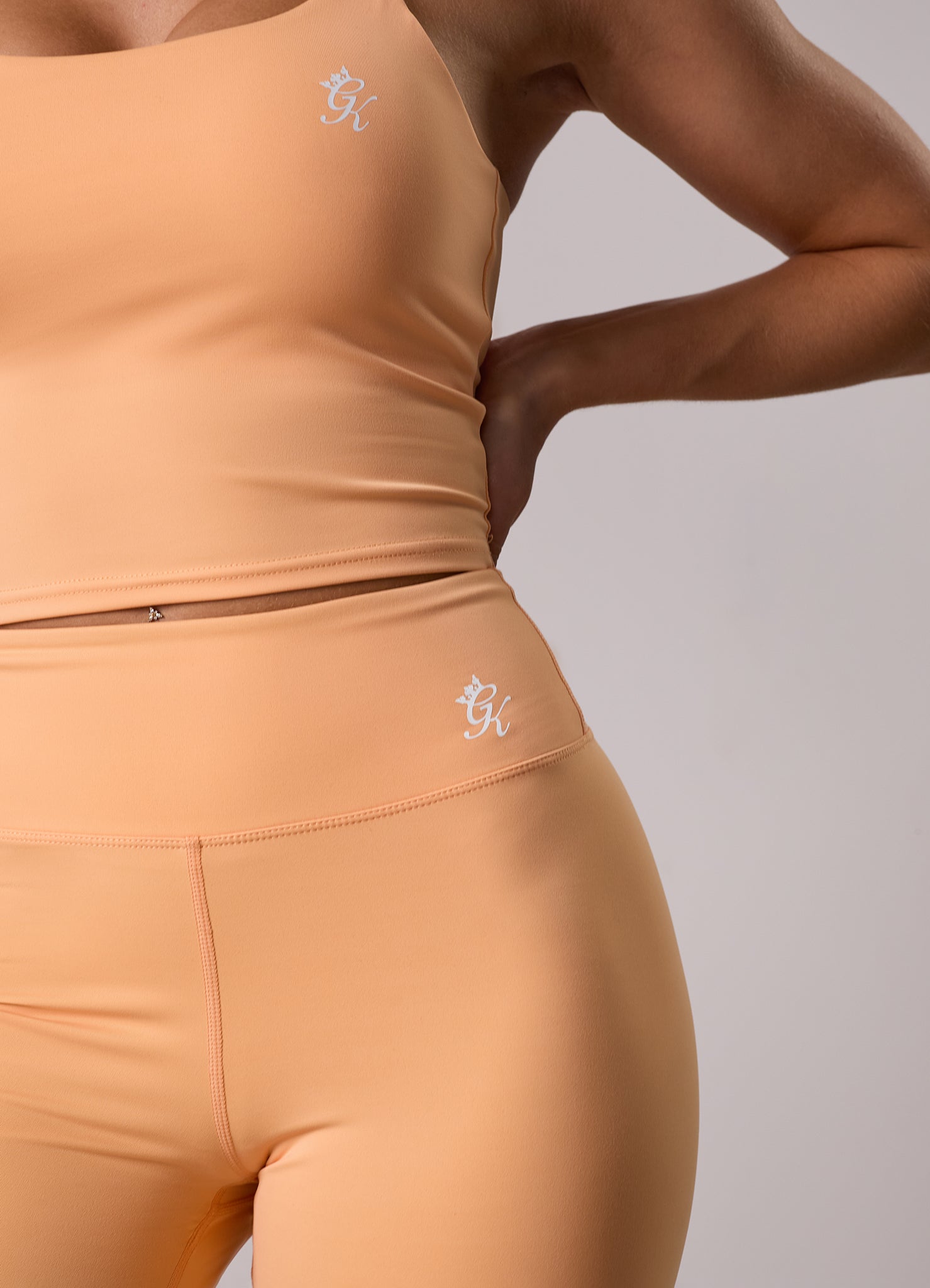 Gym King 365 Long Line Tank - Apricot
