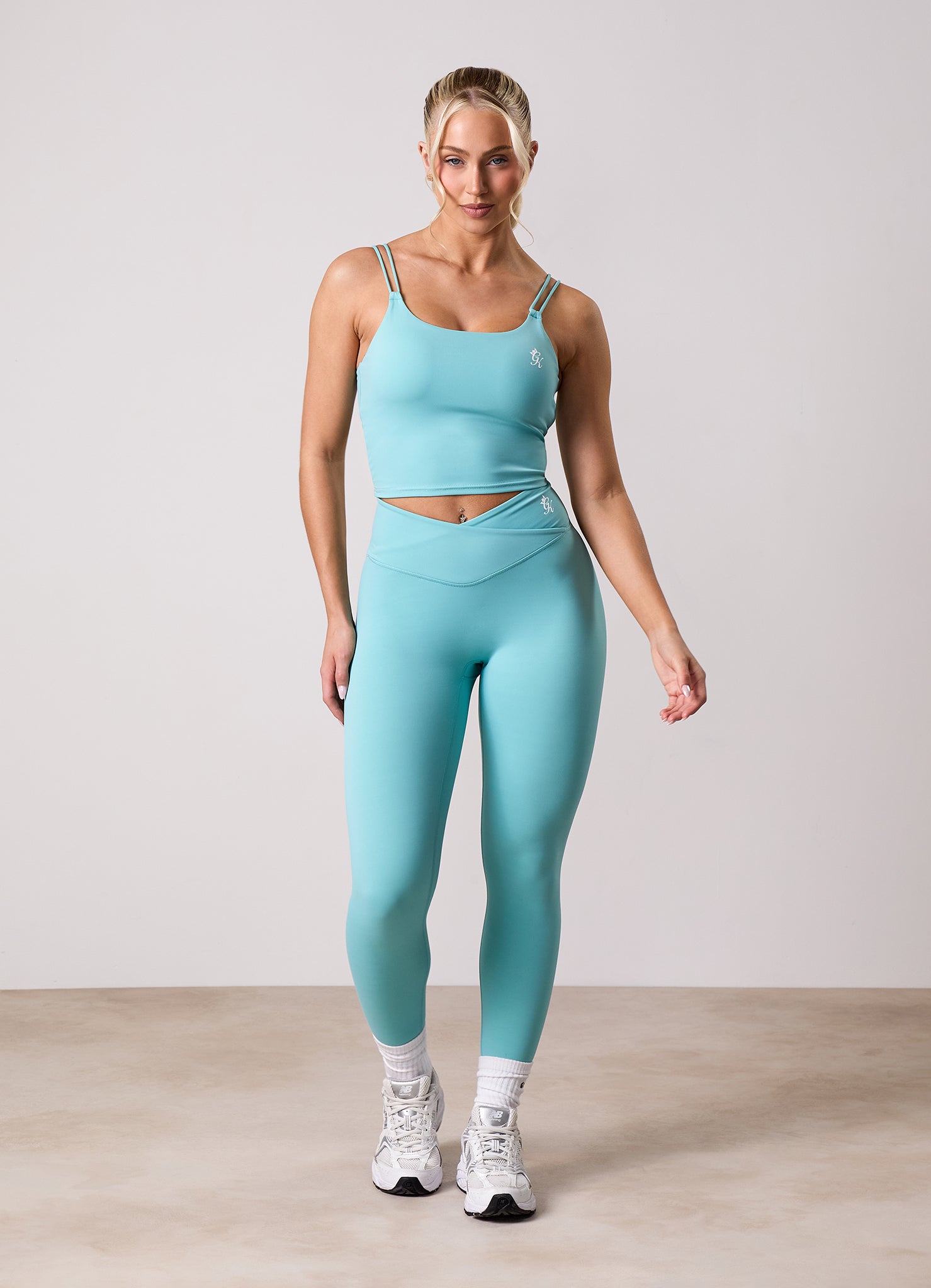 Gym King 365 Wrap Front Legging - Aquatic Blue