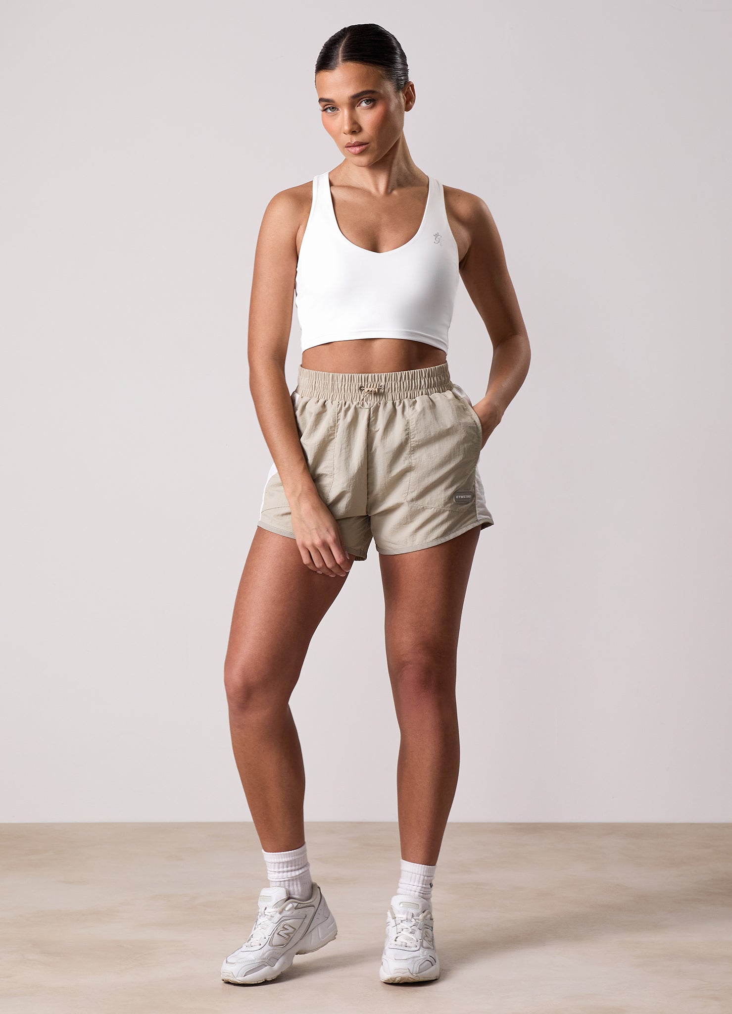 Gym King Track Woven Short - Vanilla Brown