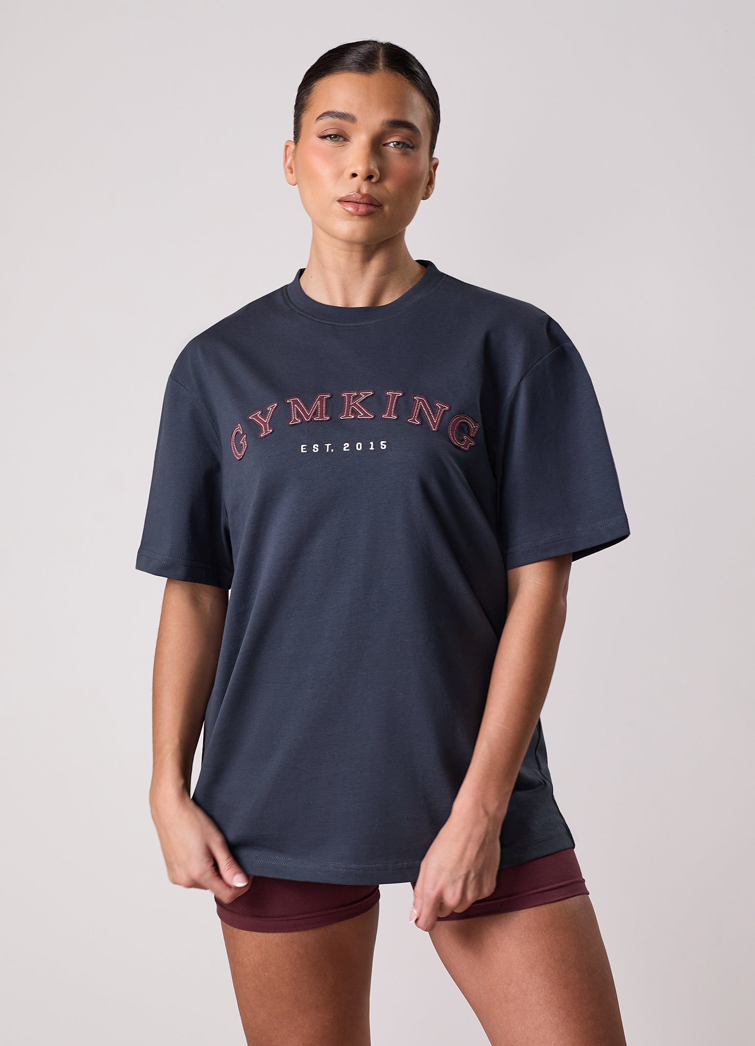Gym King Compose Jersey Boyfriend Tee - Midnight Blue