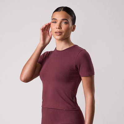 Gym King Plush Short Sleeve Tee - Burgundy
