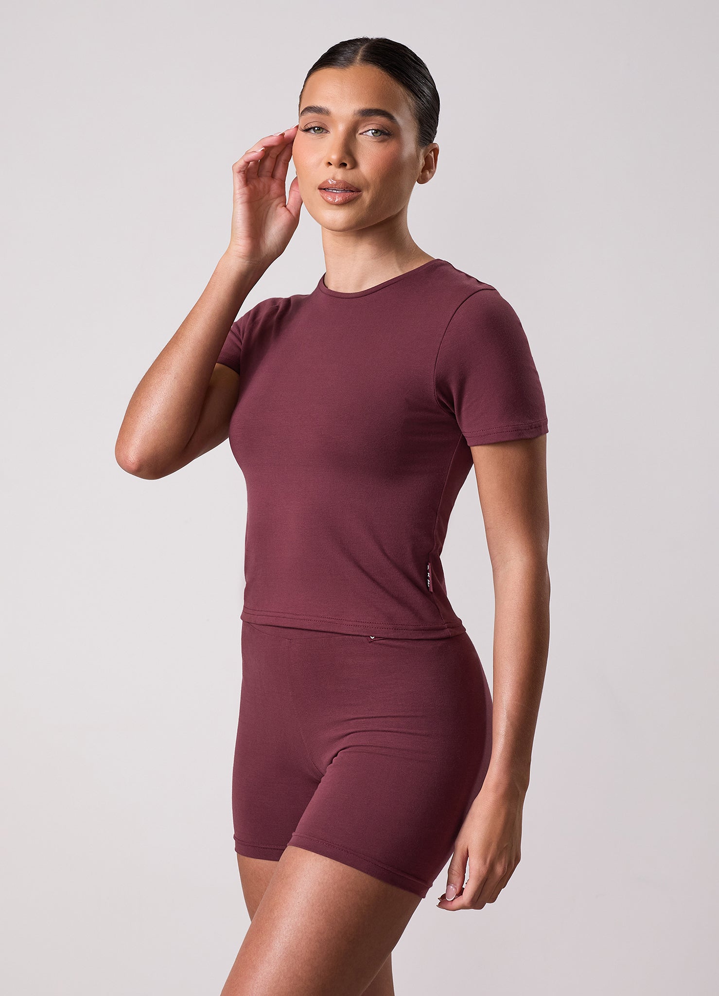 Gym King Plush Short Sleeve Tee - Burgundy