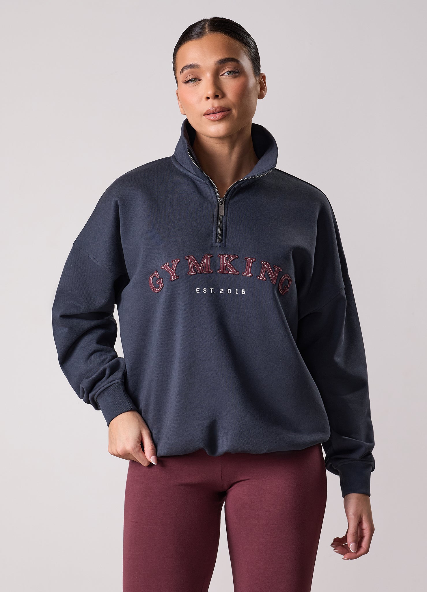 Gym King Compose 1/4 Zip Funnel - Midnight Blue