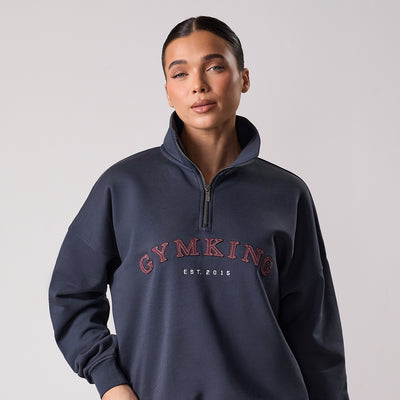 Gym King Compose 1/4 Zip Funnel - Midnight Blue