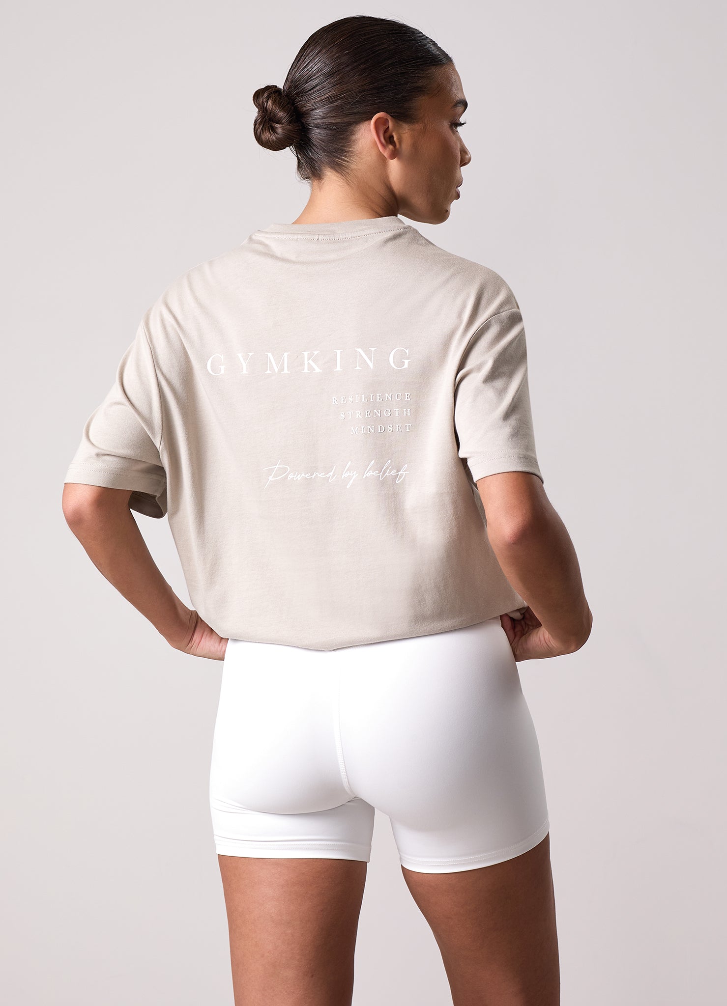 Gym King Define Boyfriend Tee - Vanilla Brown