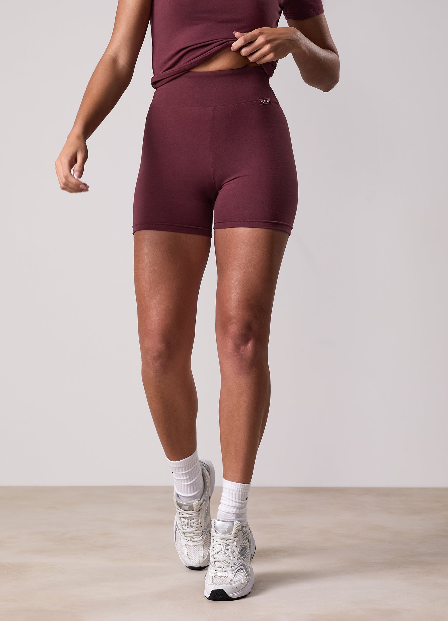 Gym King Plush Jersey Short - Burgundy