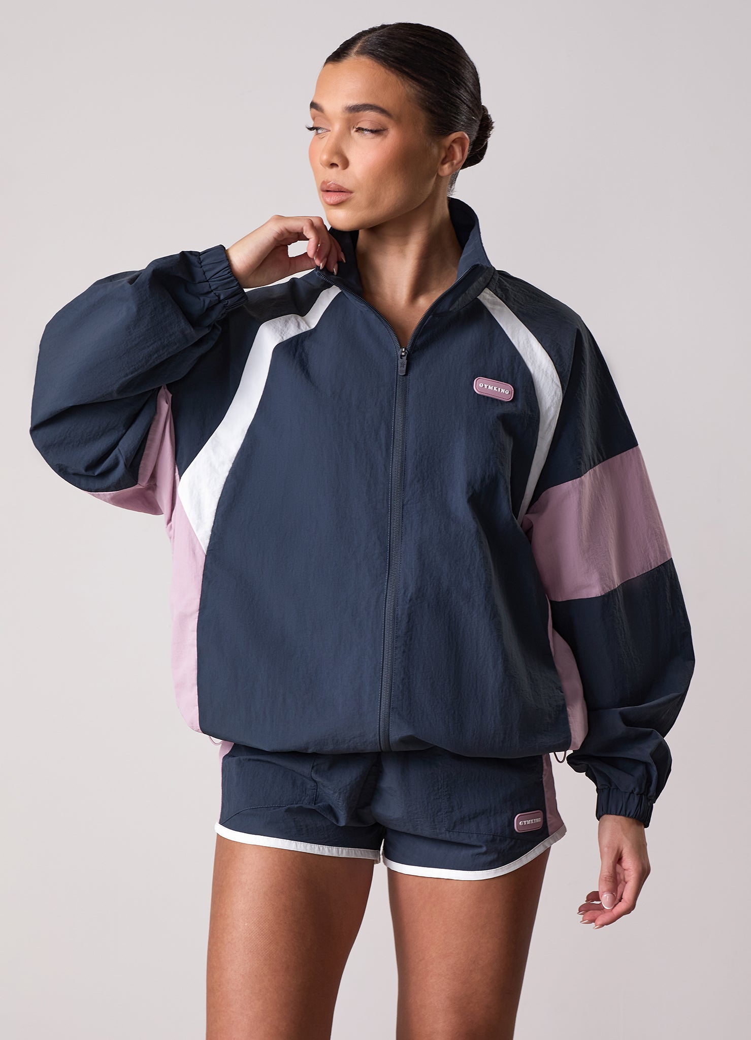 Gym King Track Woven Jacket - Midnight Blue