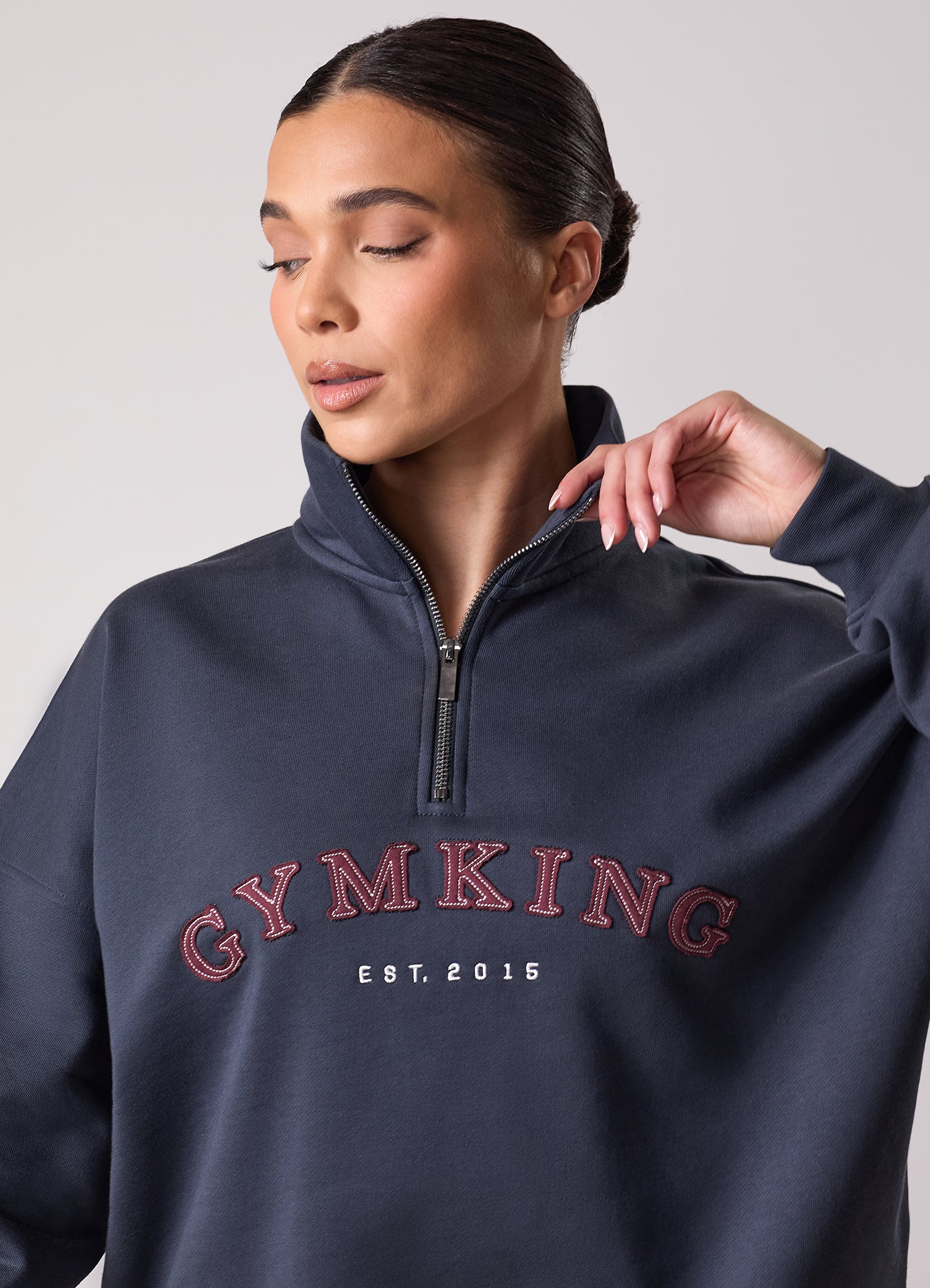 Gym King Compose 1/4 Zip Funnel - Midnight Blue
