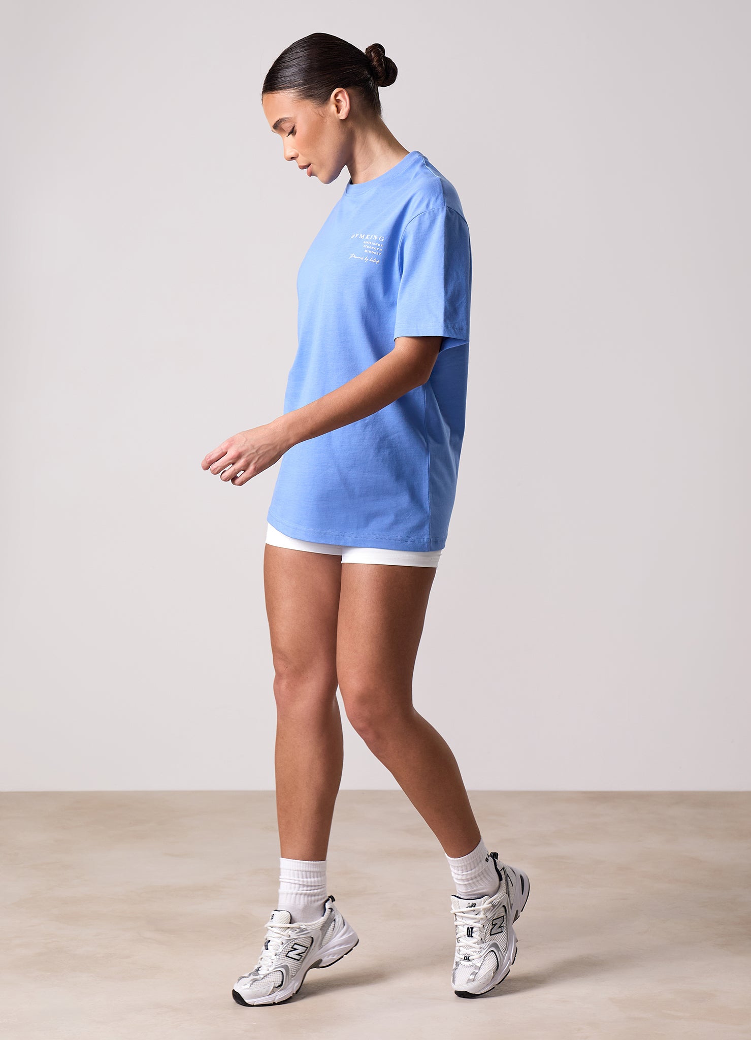 Gym King Define Boyfriend Tee - Blue Iris