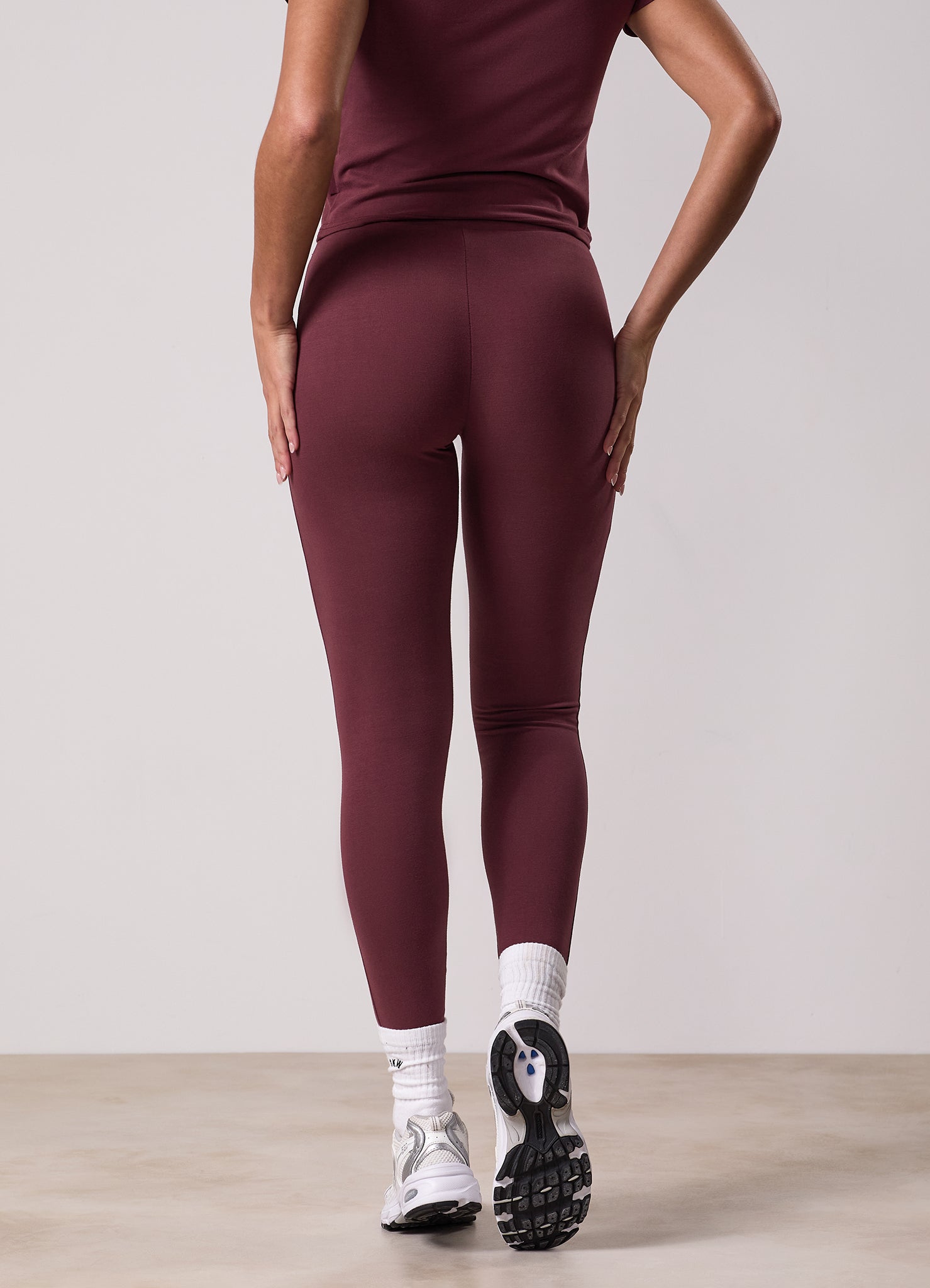 Gym King Plush Jersey Legging - Burgundy