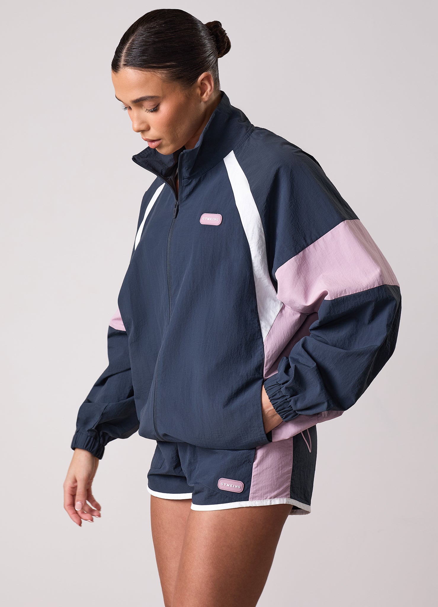 Gym King Track Woven Jacket - Midnight Blue