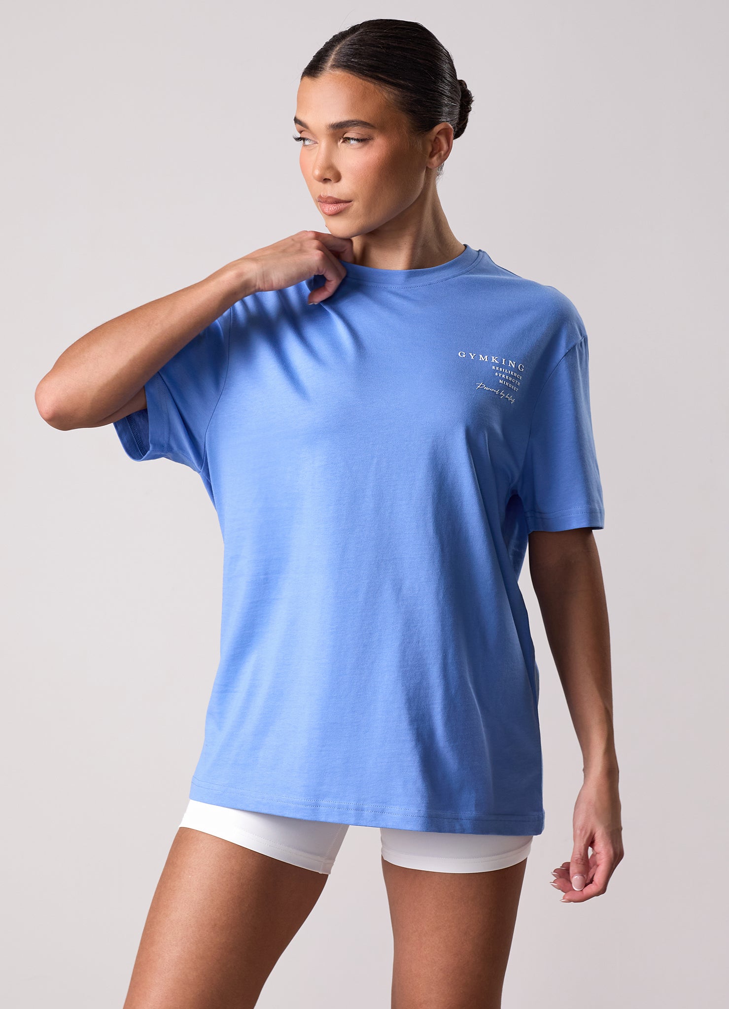 Gym King Define Boyfriend Tee - Blue Iris
