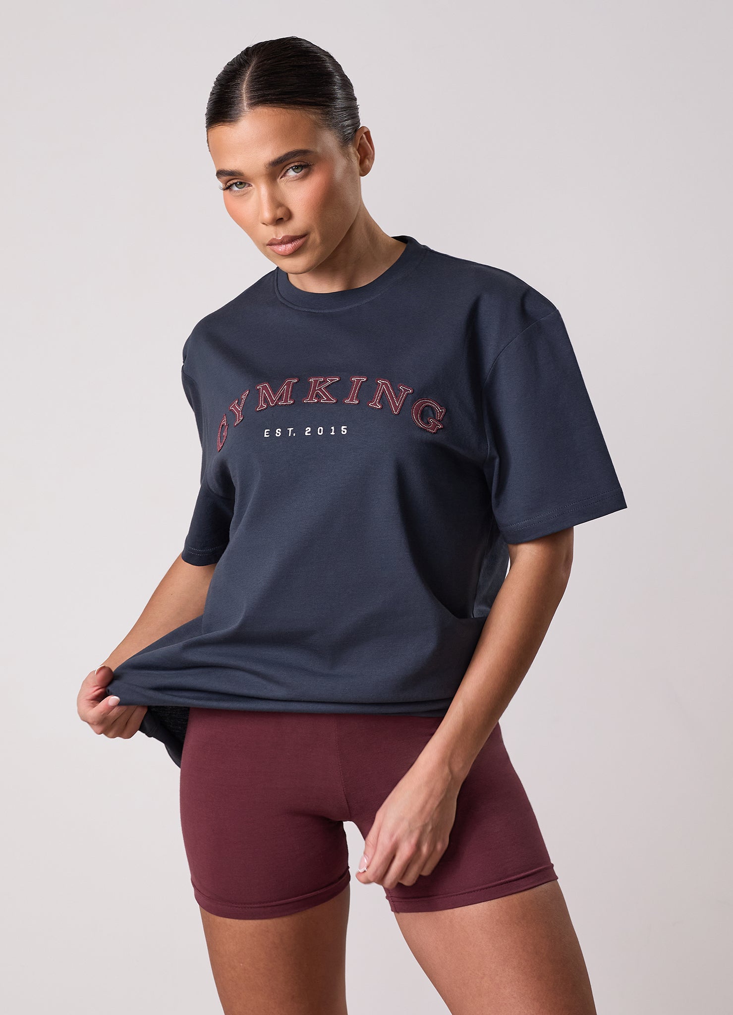 Gym King Compose Jersey Boyfriend Tee - Midnight Blue