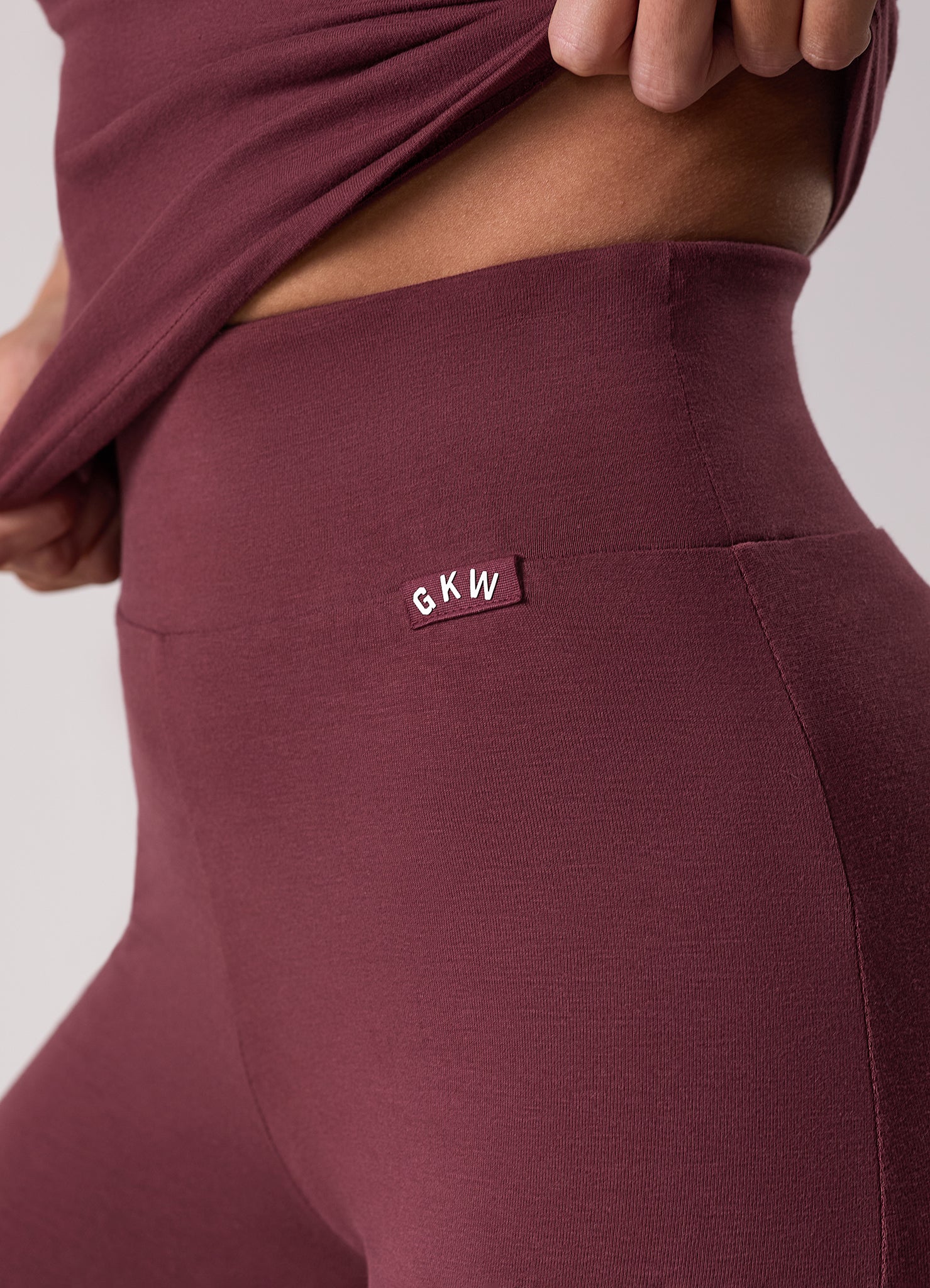 Gym King Plush Jersey Legging - Burgundy