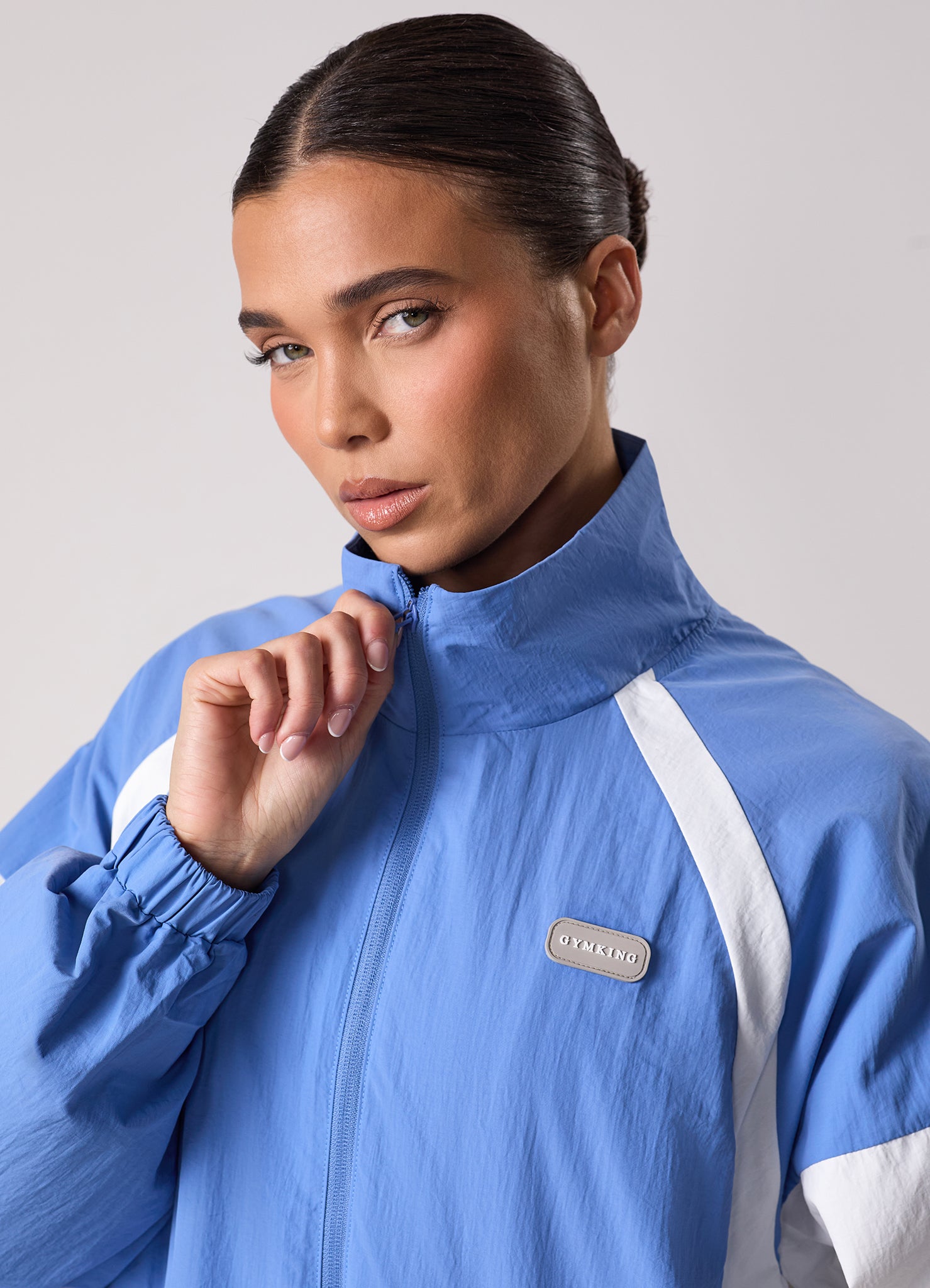 Gym King Track Woven Jacket - Blue Iris