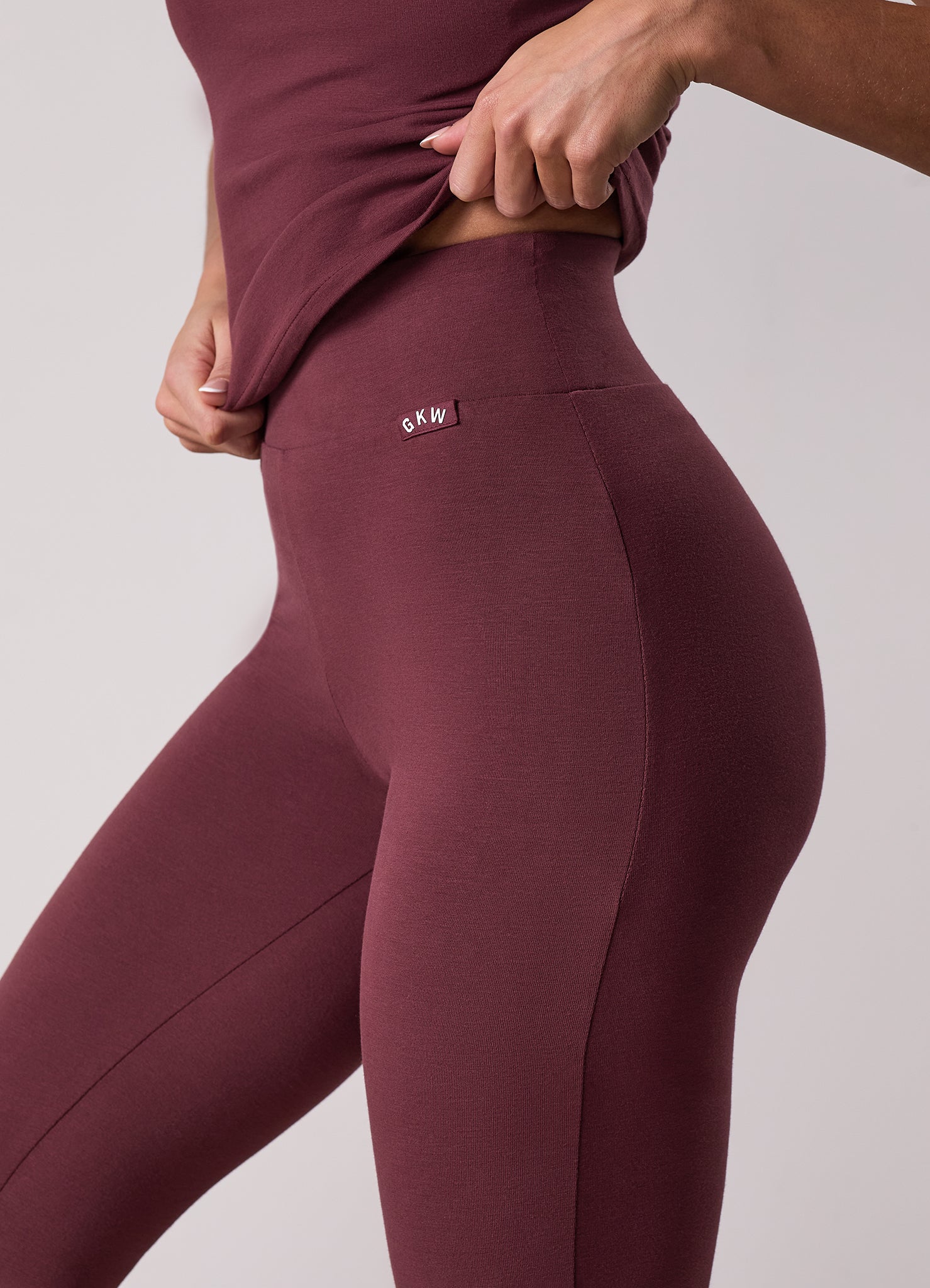 Gym King Plush Jersey Legging - Burgundy