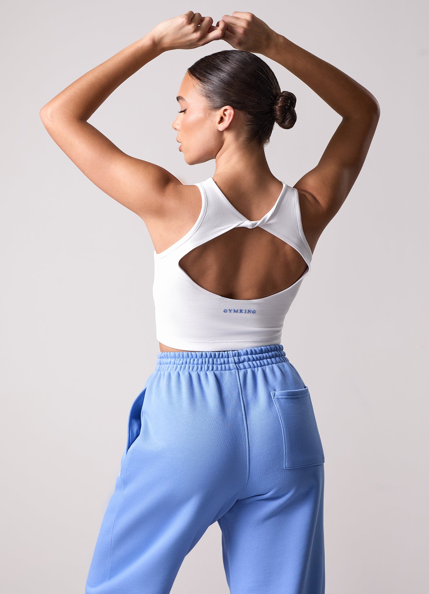 Gym King Define Open Back Vest - White