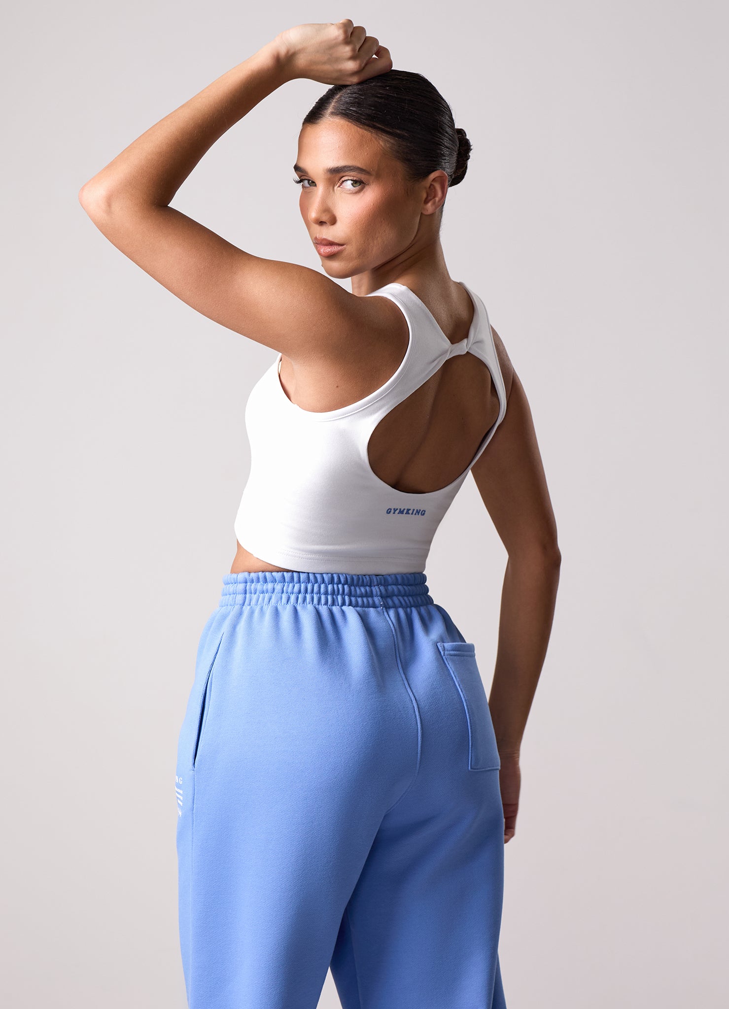Gym King Define Open Back Vest - White
