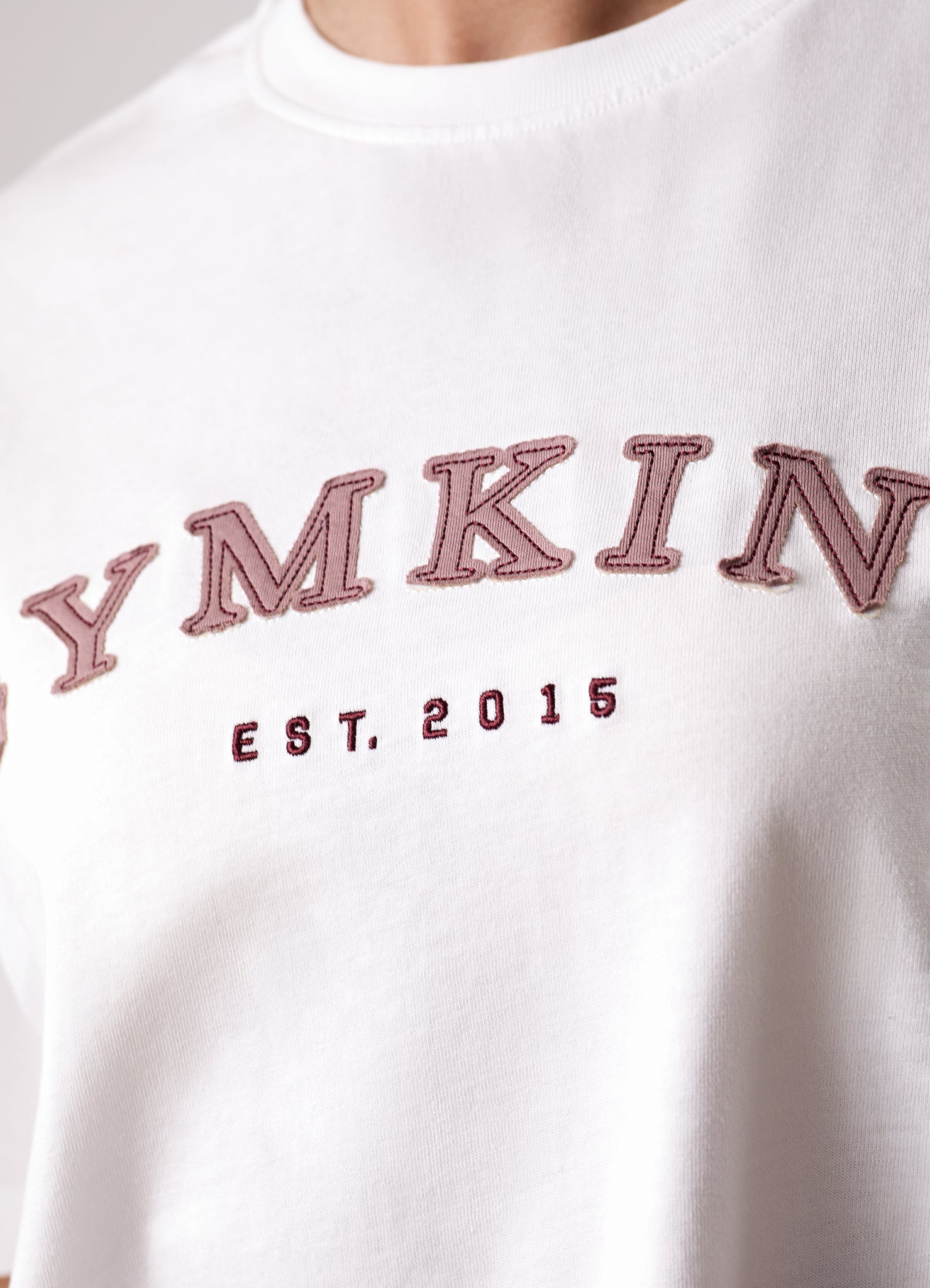 Gym King Compose Jersey Boyfriend Tee - Cream