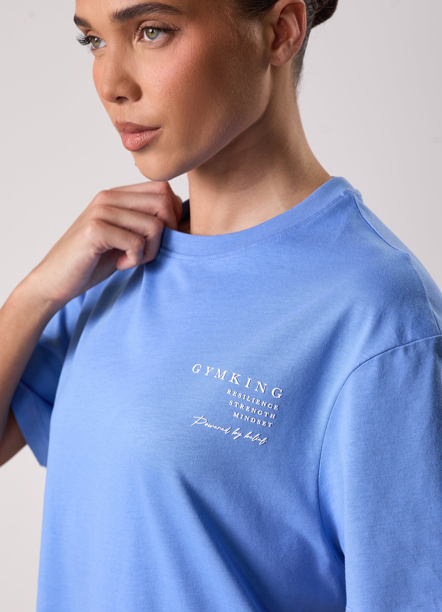 Gym King Define Boyfriend Tee - Blue Iris