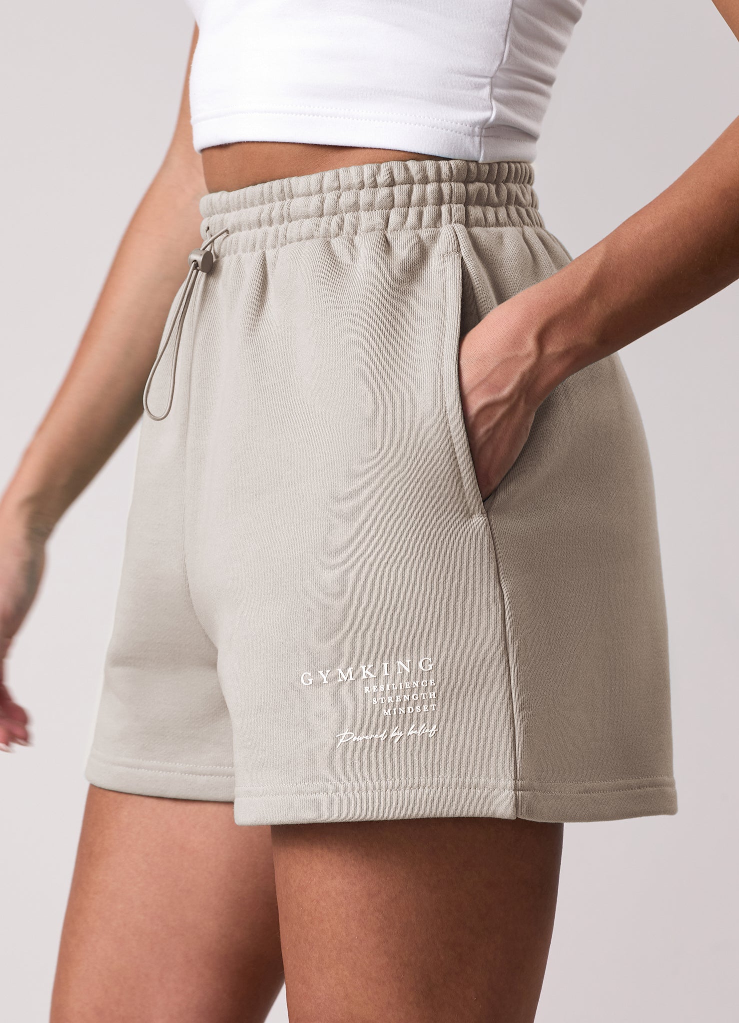 Gym King Define Bungee Short - Vanilla Brown