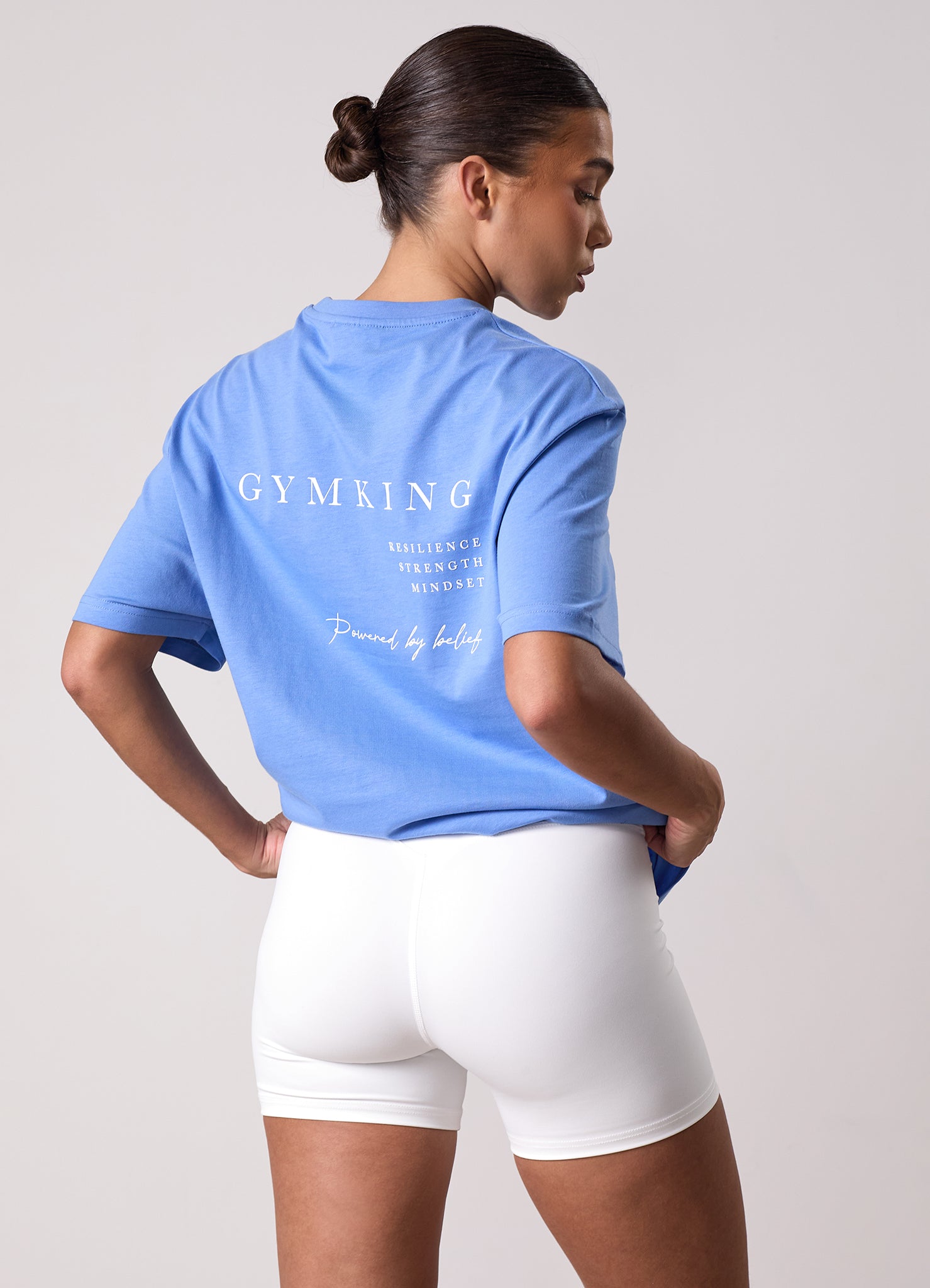 Gym King Define Boyfriend Tee - Blue Iris