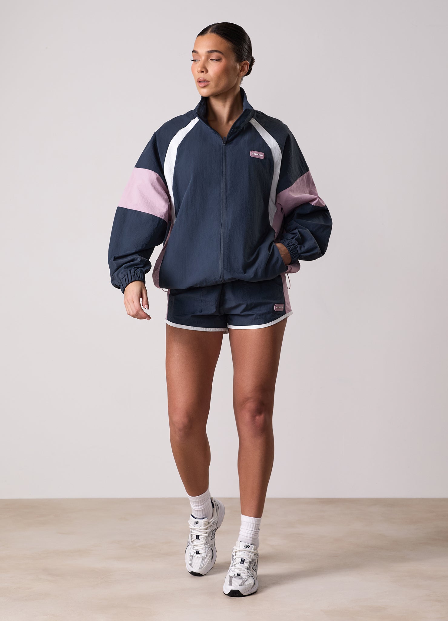 Gym King Track Woven Jacket - Midnight Blue