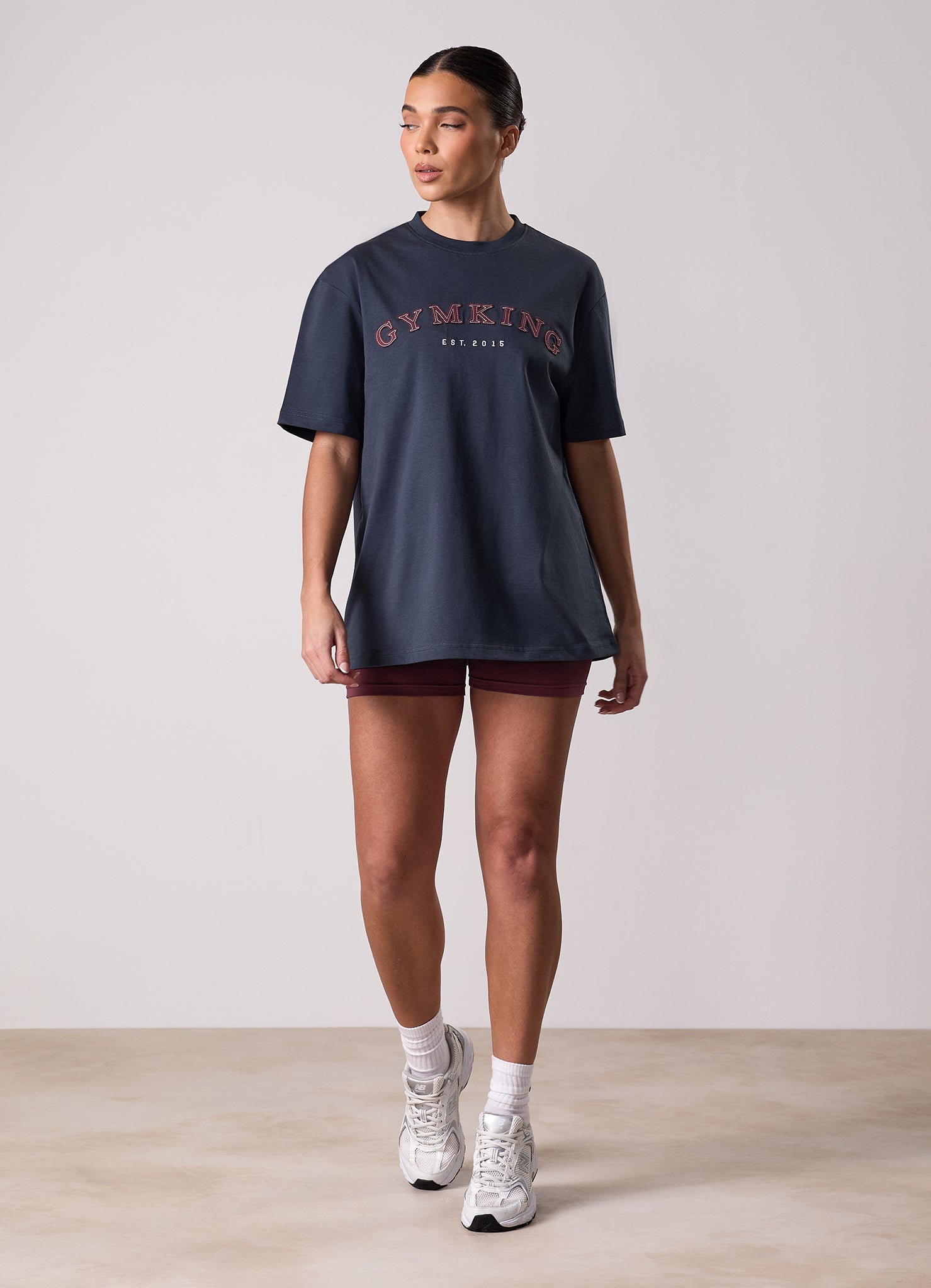 Gym King Compose Jersey Boyfriend Tee - Midnight Blue