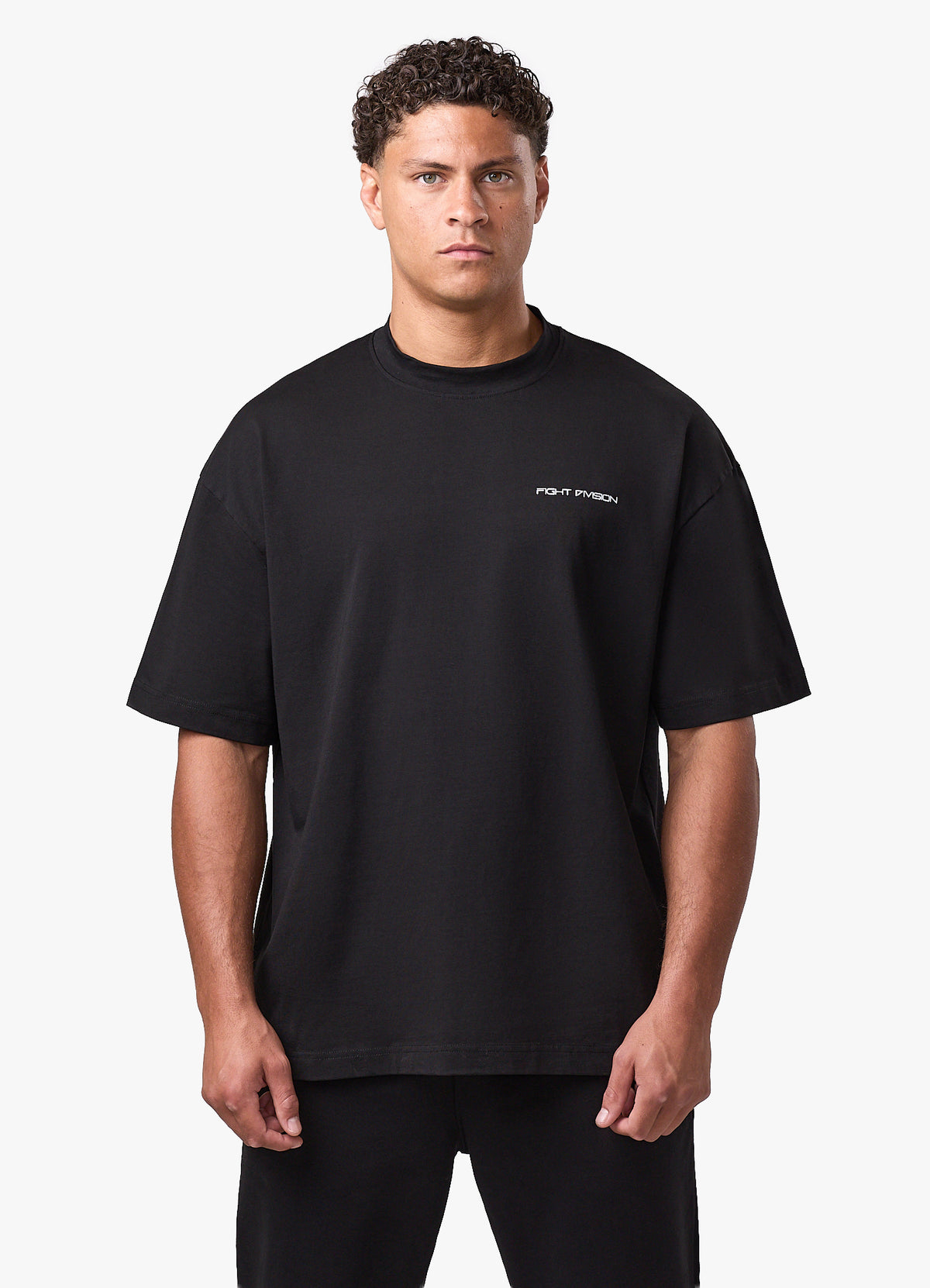 Gym King Fight Division Oversized T-Shirt - Black