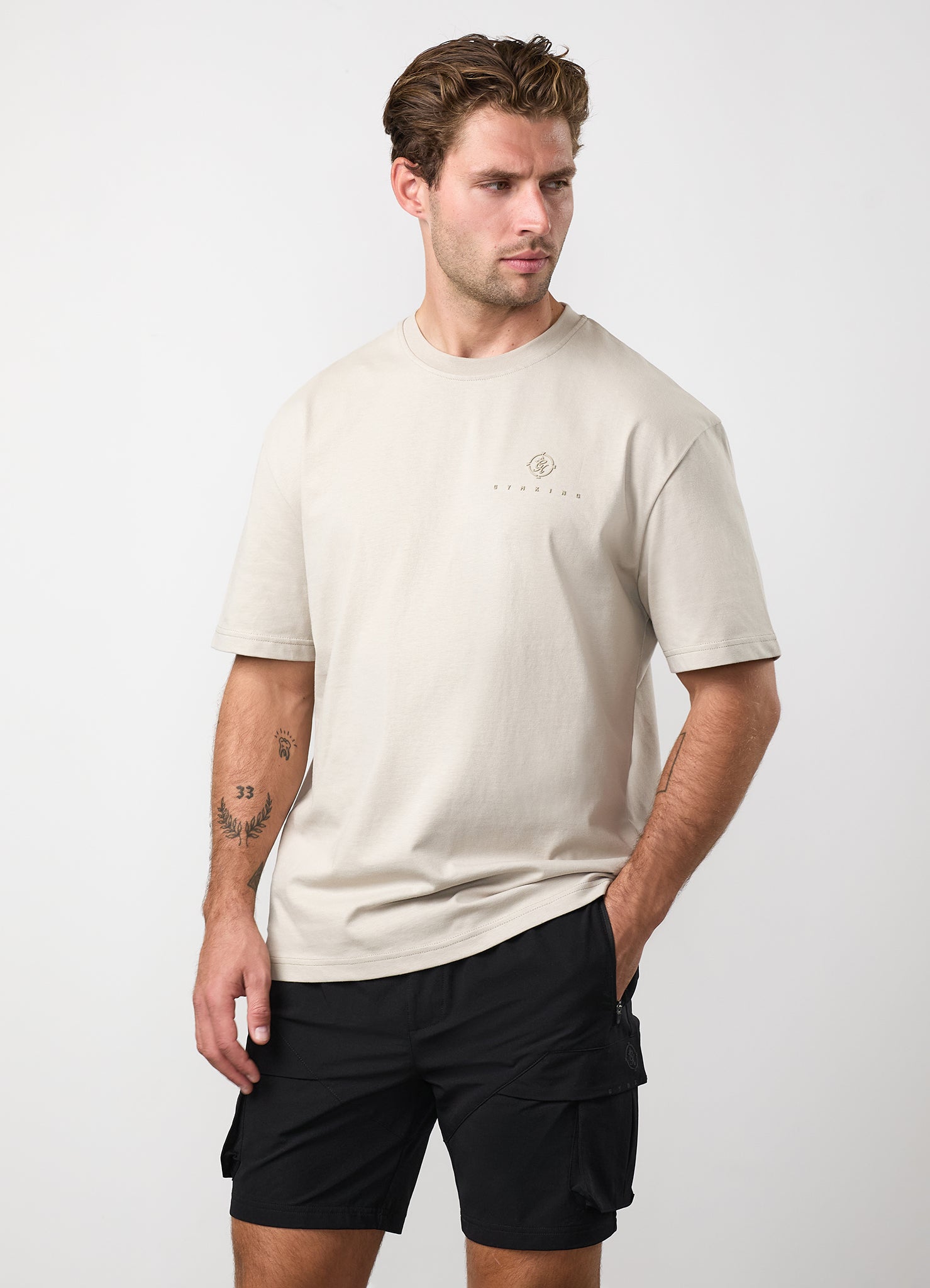 Gym King Rebellion Oblivion T-Shirt - Stone