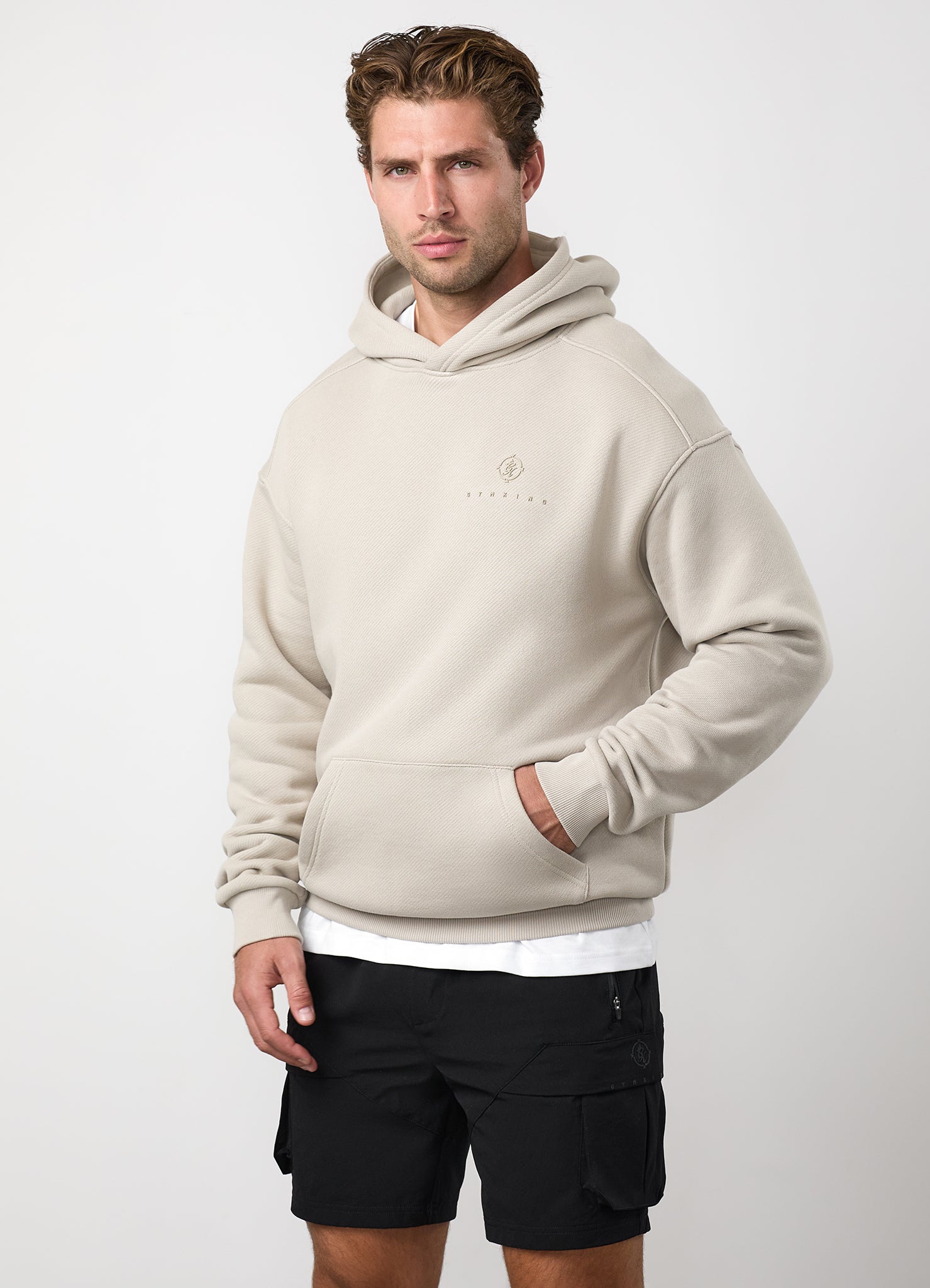 Gym King Rebellion Phantom Hoodie - Stone