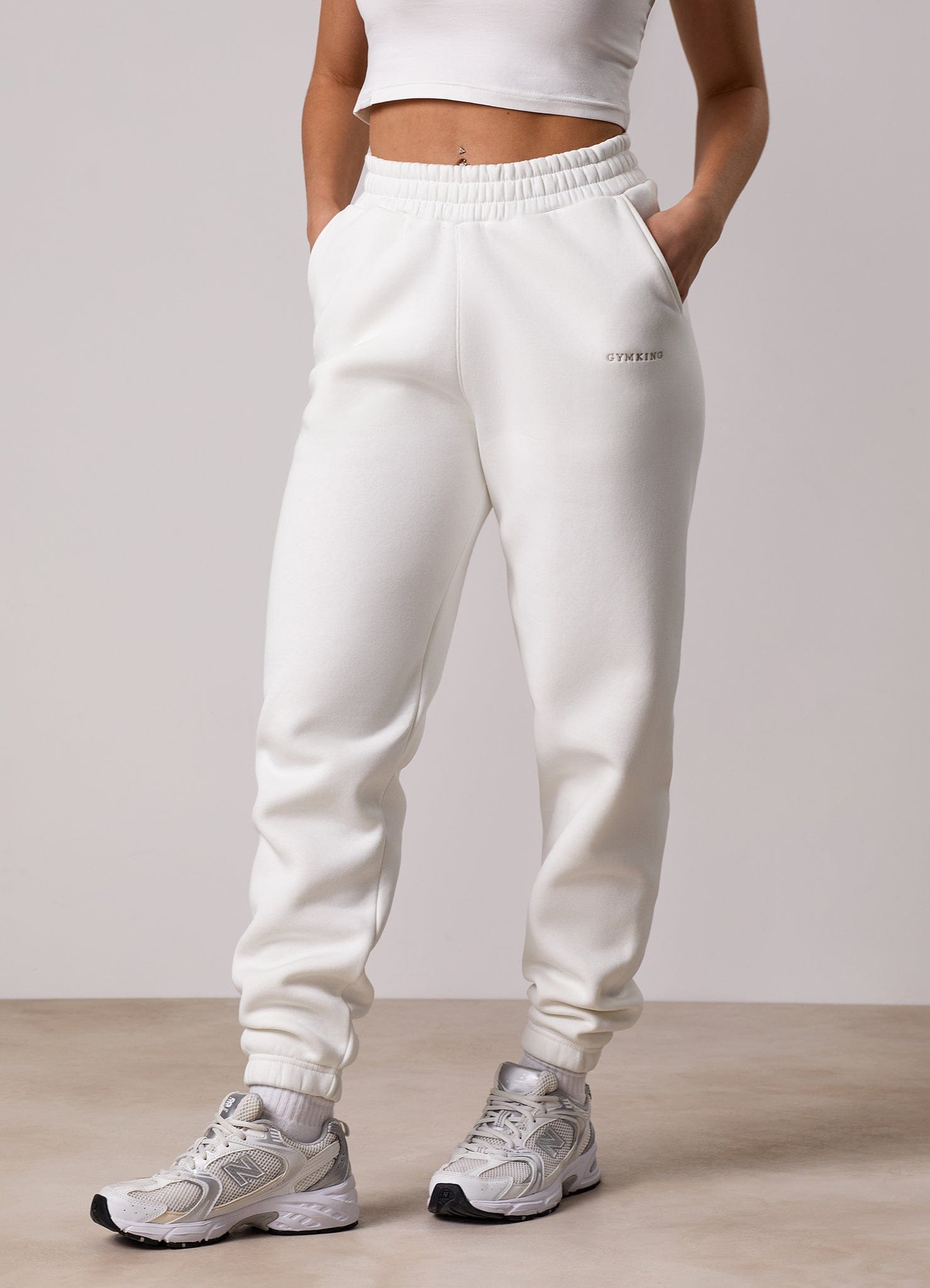 Gym King 365 Boyfriend Fleece Jogger - Cream