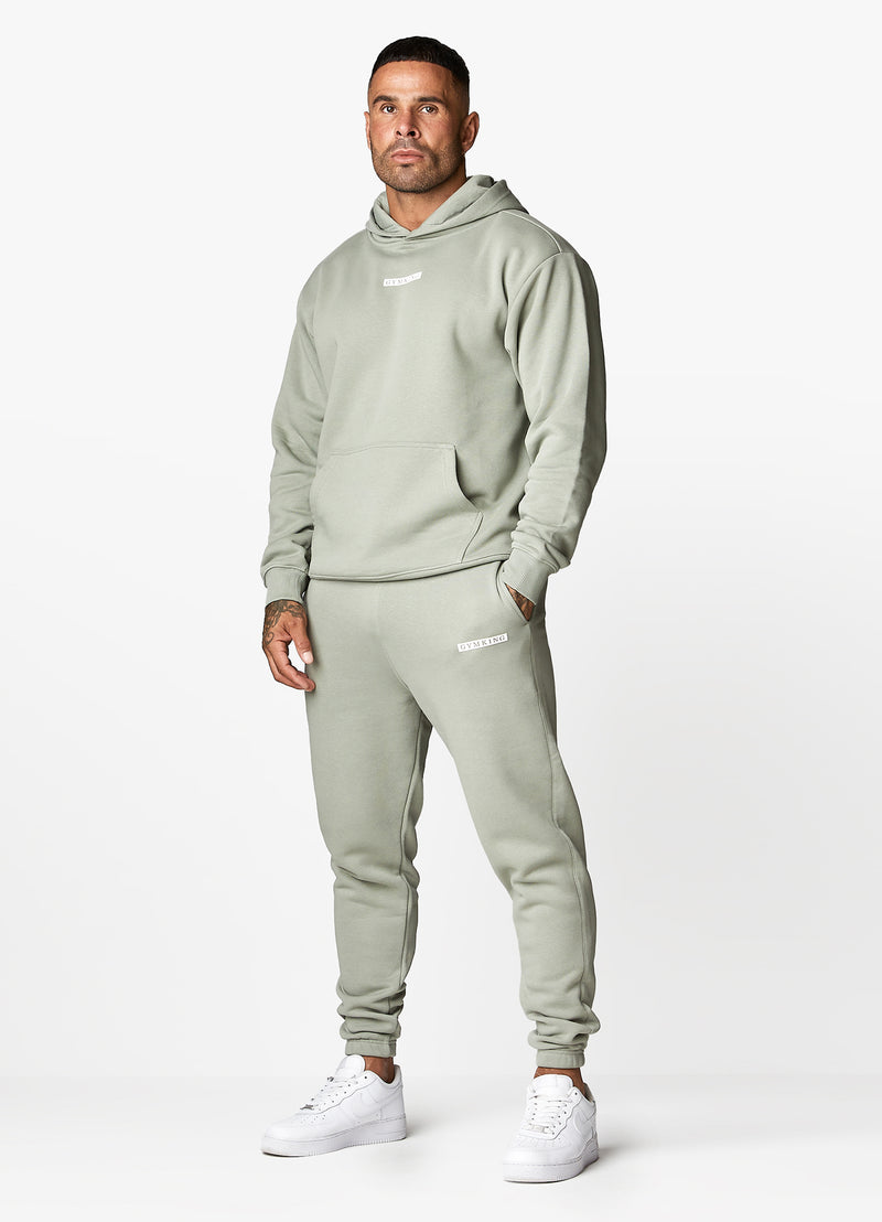 Gym King Box Logo Hood - Soft Khaki