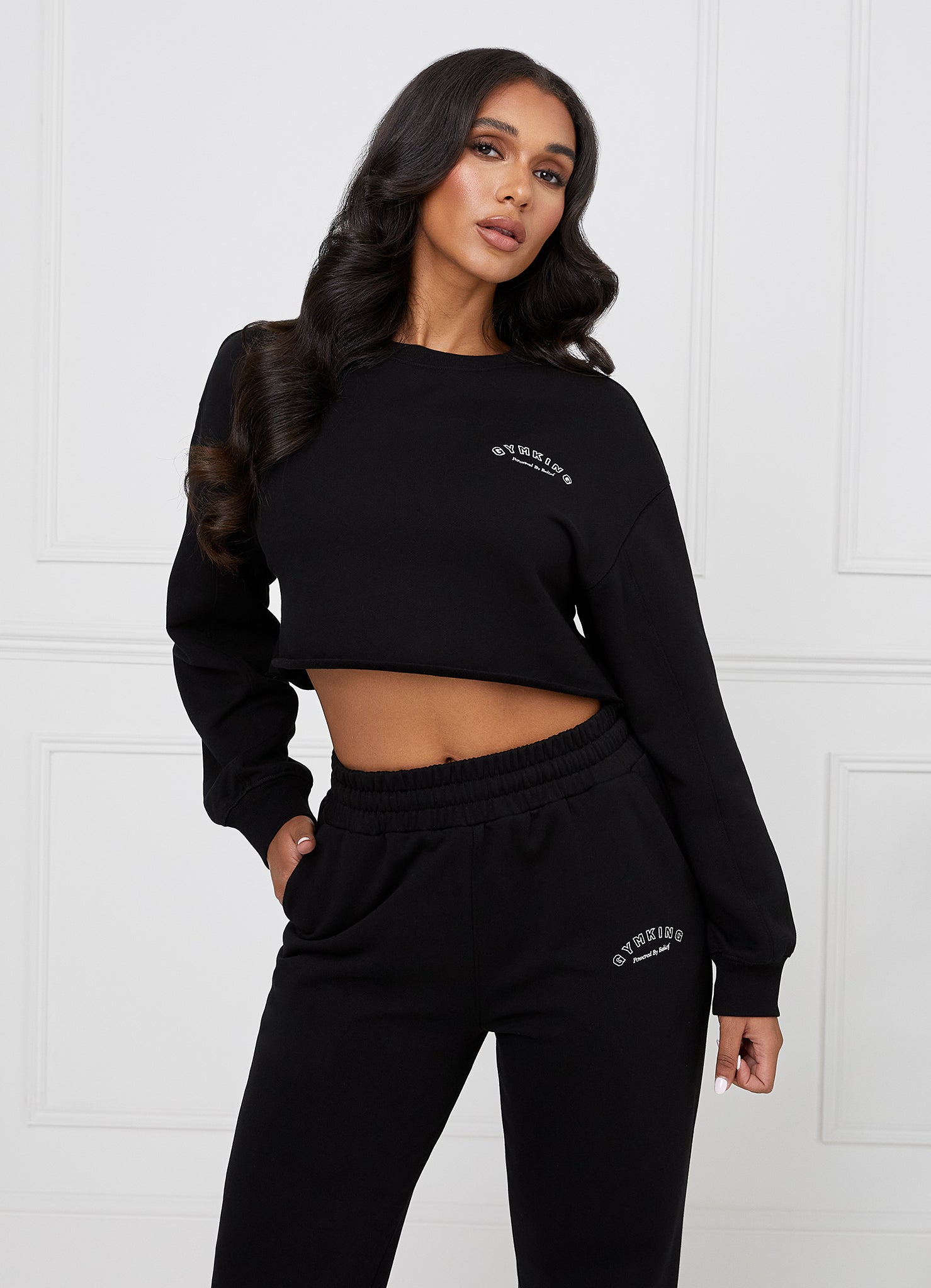 Gym King Radiance Crop Sweatshirt Black GYM KING