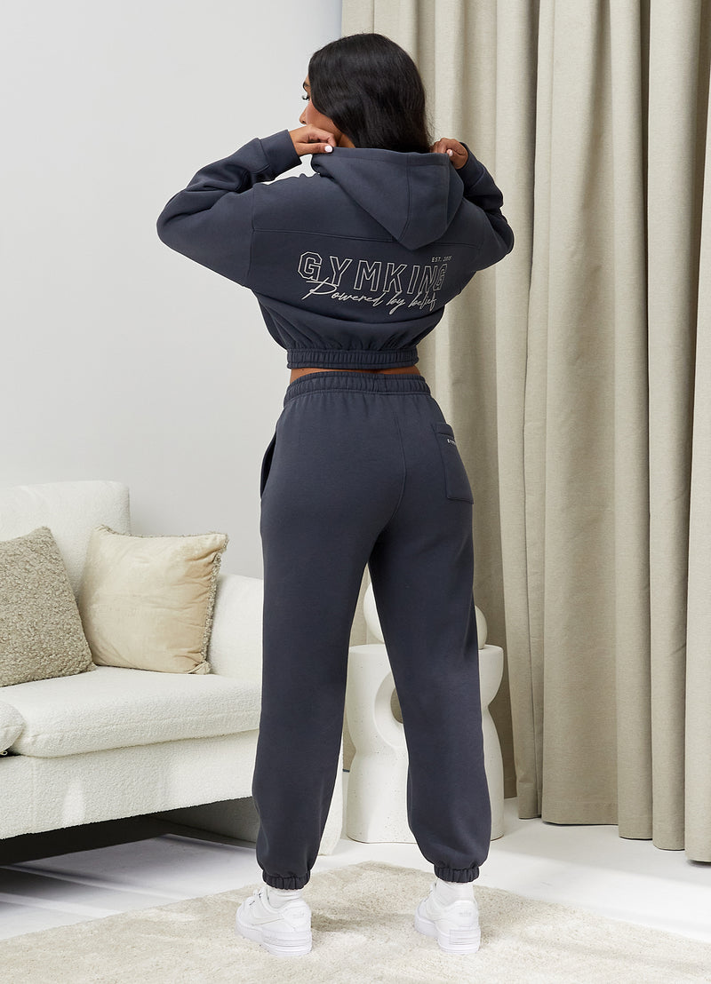 Gym King Powered By Belief Tracksuit - Oyster Grey