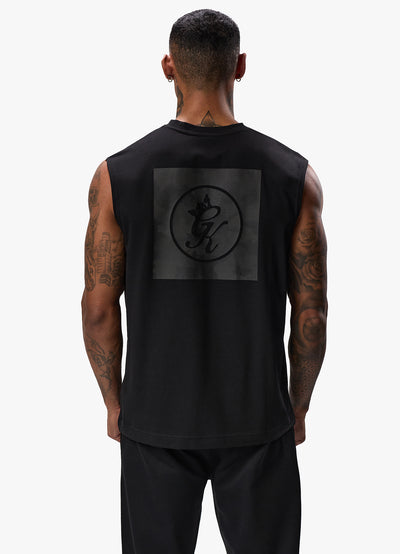 Gym King Box Logo Jersey Vest - Black