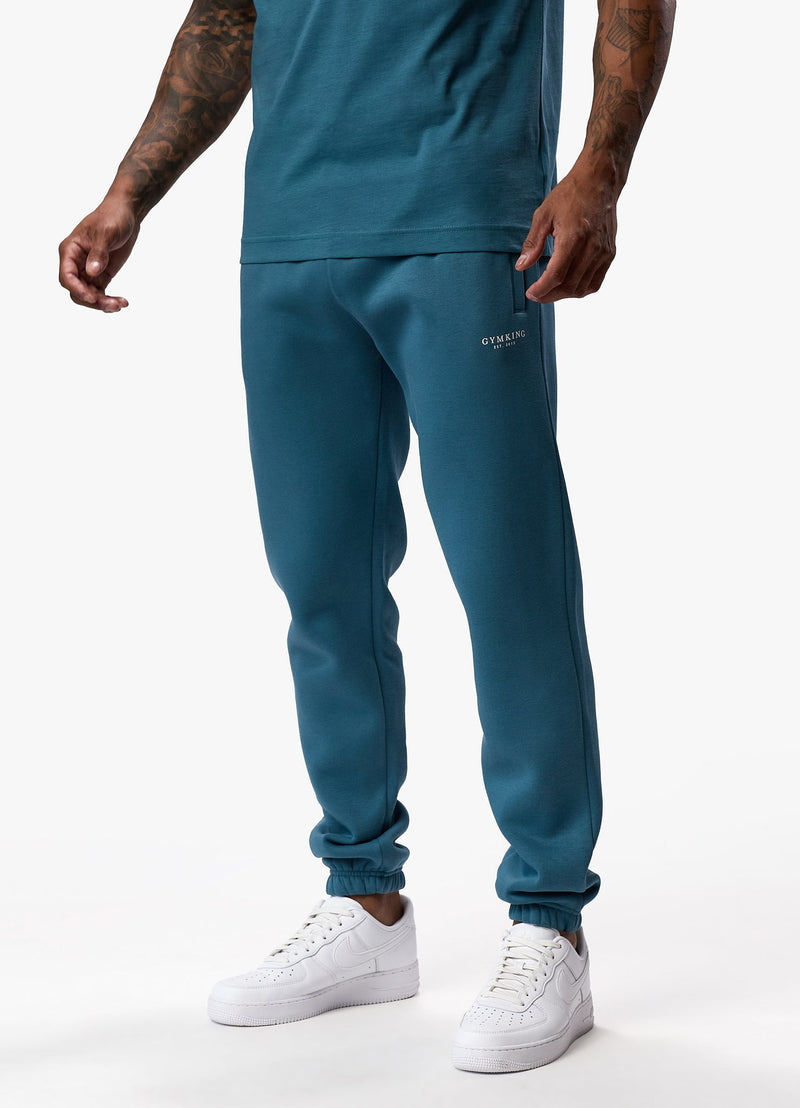 Gym King Established Crew Tracksuit - Lake Blue