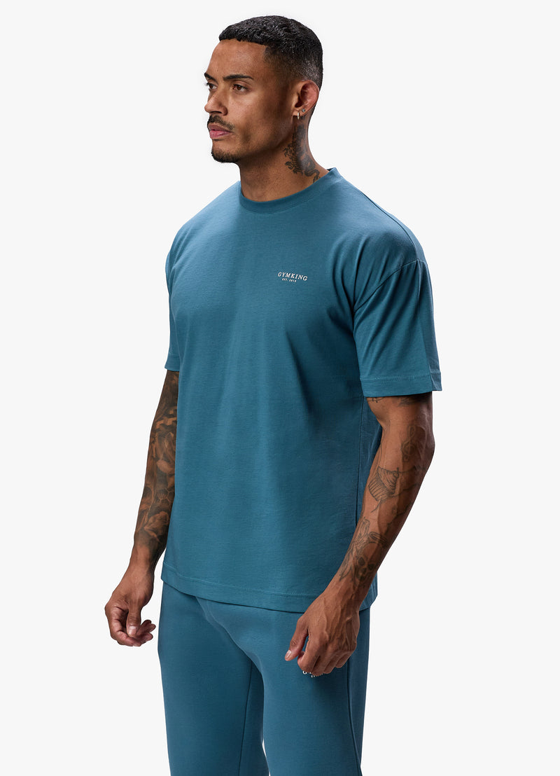 Gym King Established Tee - Lake Blue