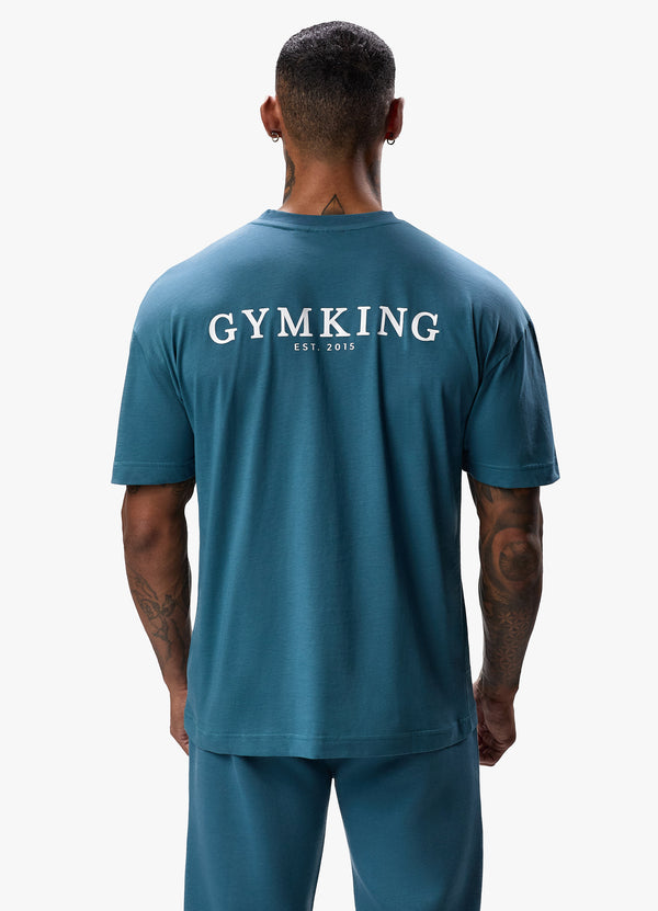 Gym King Established Tee - Lake Blue