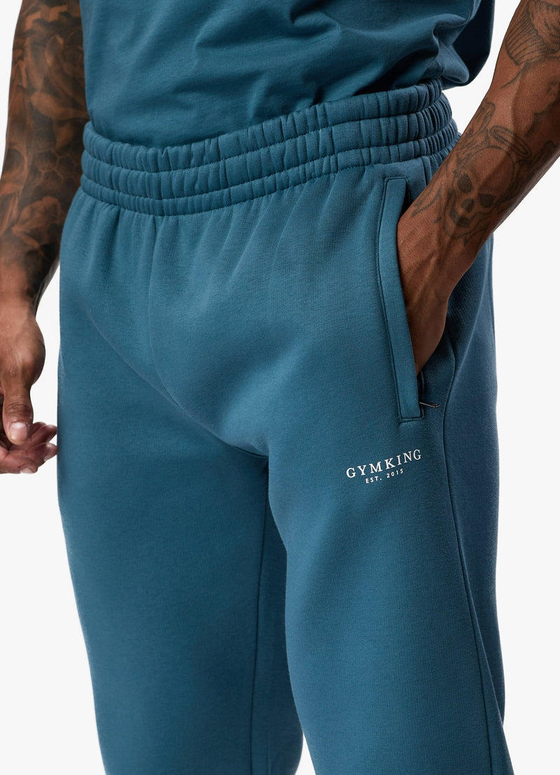 Gym King Established Crew Tracksuit - Lake Blue