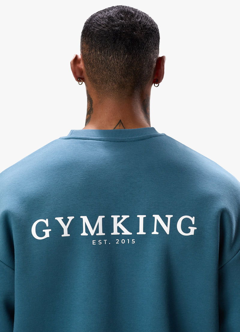 Gym King Established Crew - Lake Blue