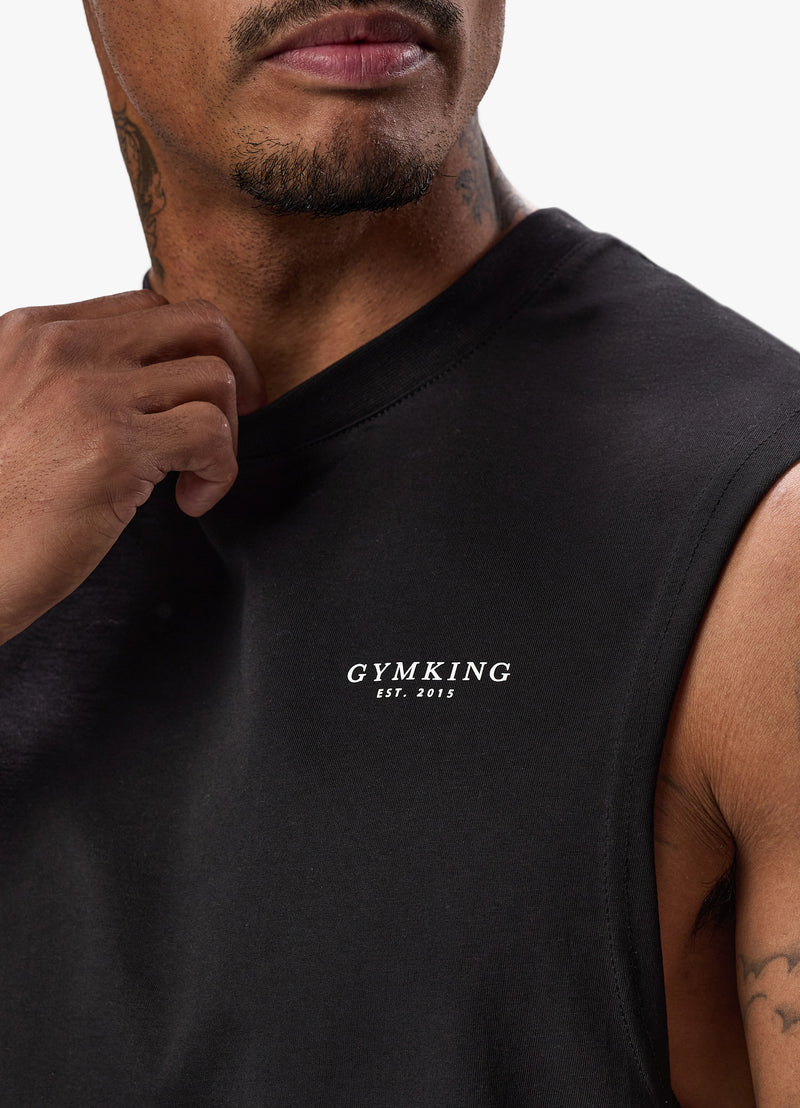 Gym King Established Vest - Black