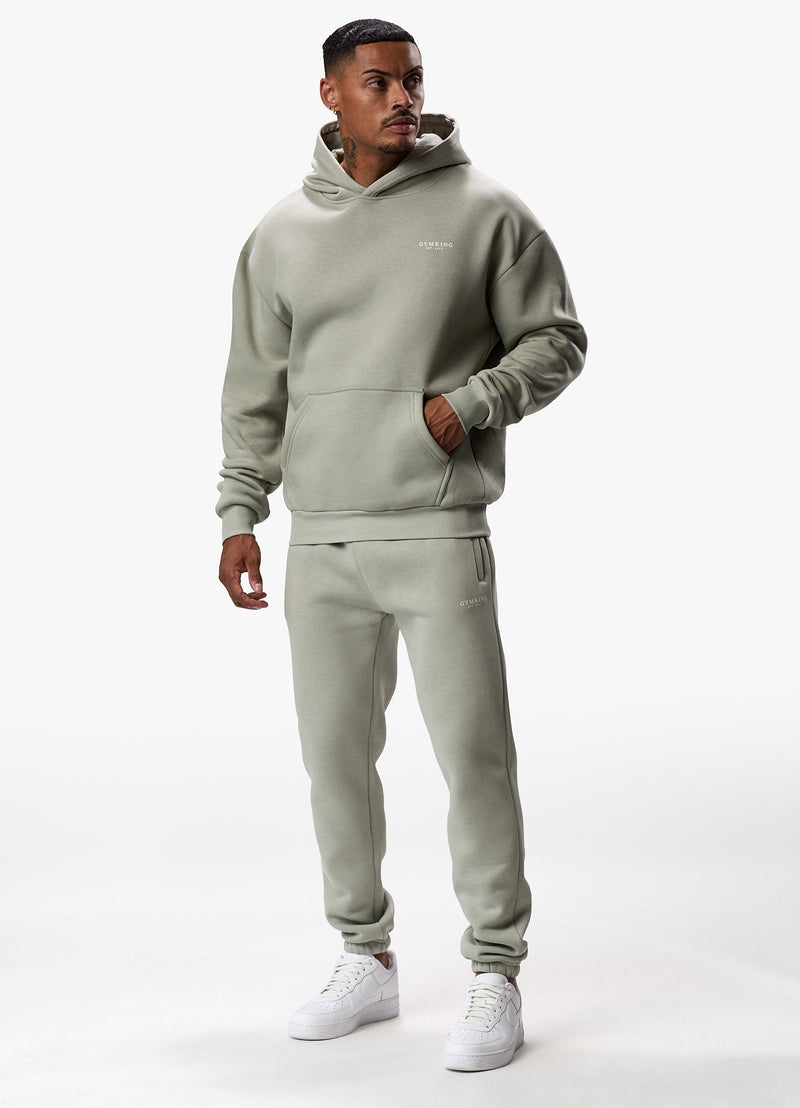 Gym King Established Hood - Sage Grey