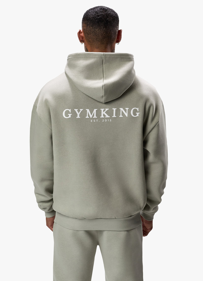 Gym King Established Hood - Sage Grey